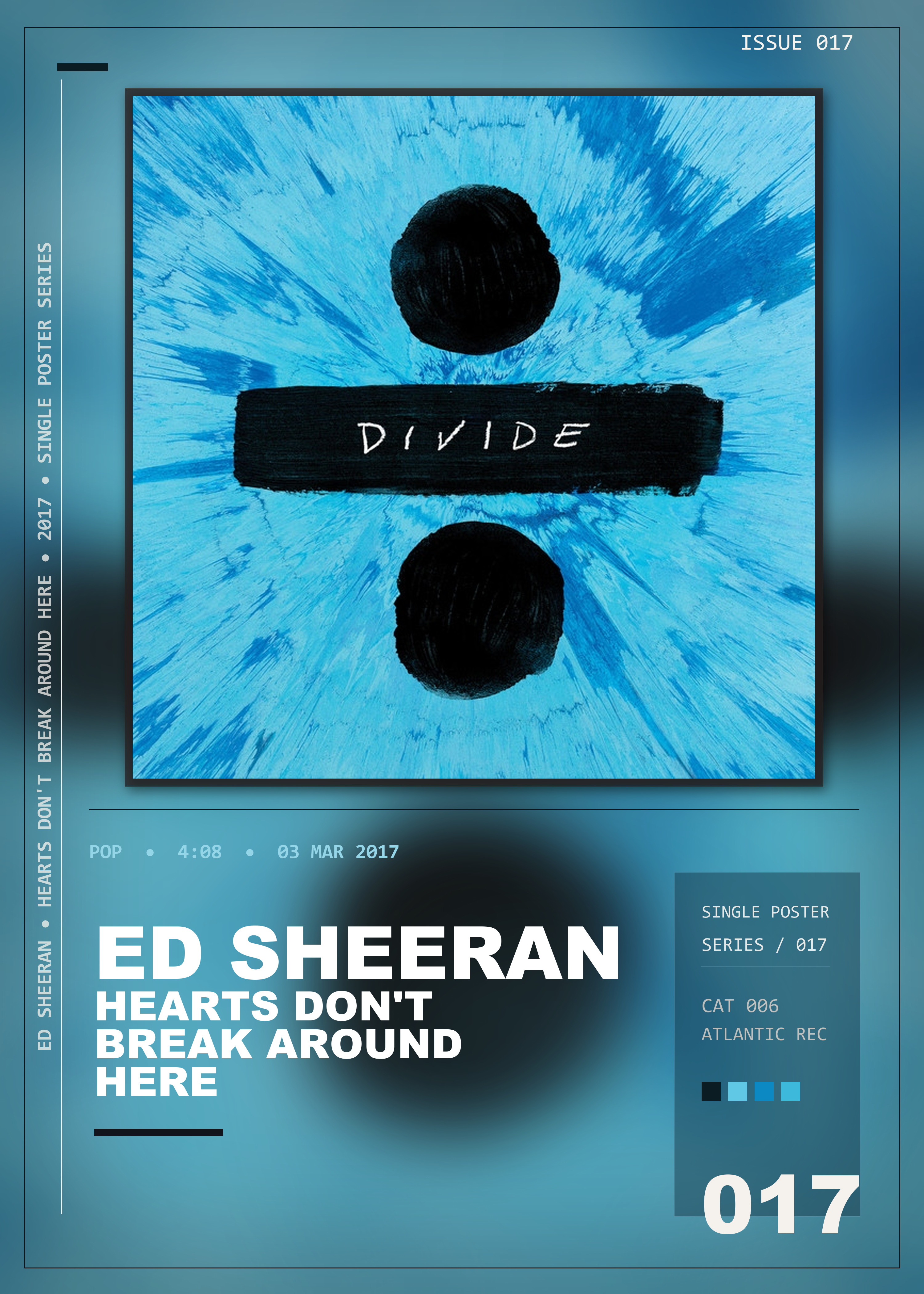 Music poster: Ed Sheeran - Hearts Dont Break Around Here