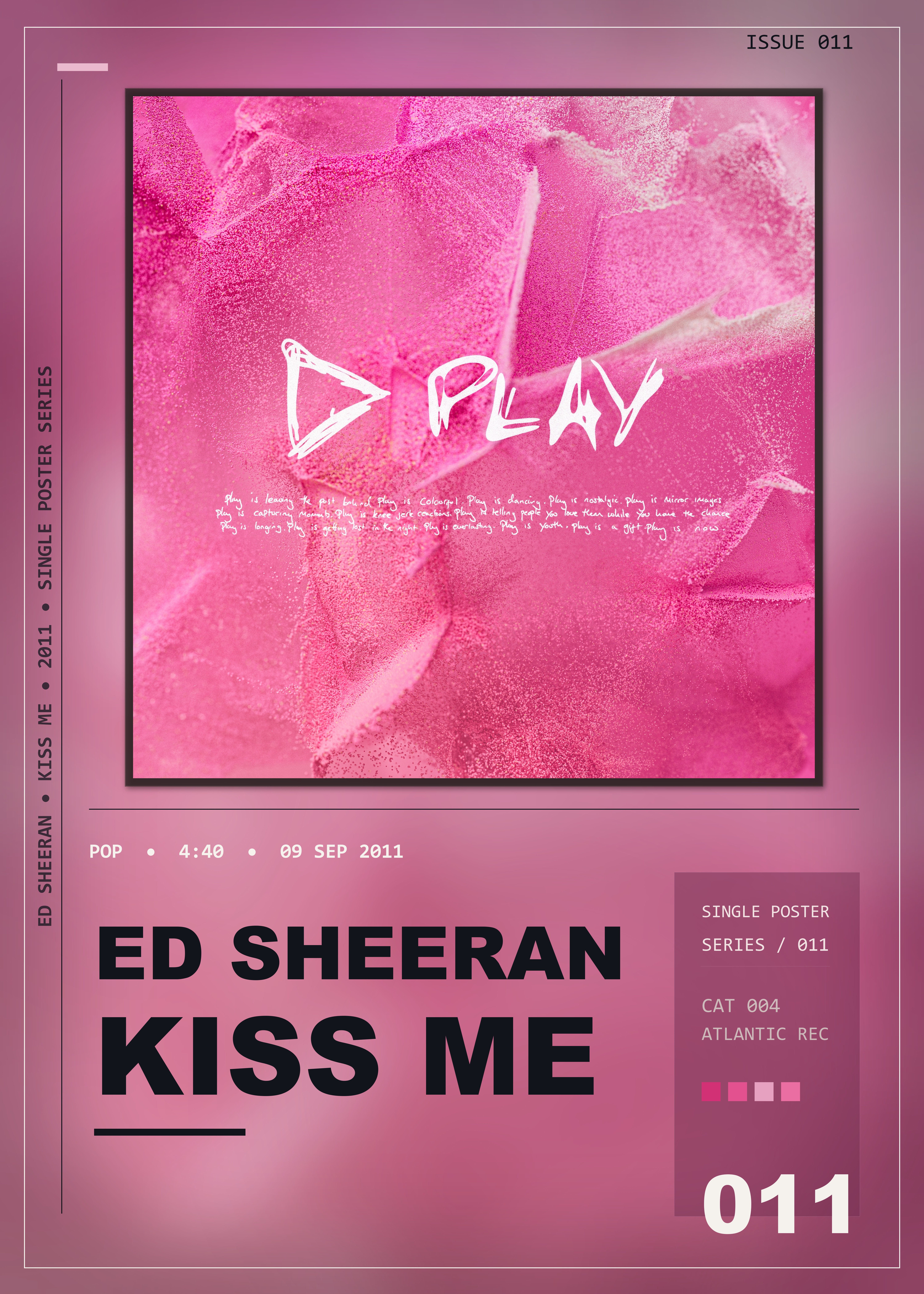 Music poster: Ed Sheeran - Kiss Me