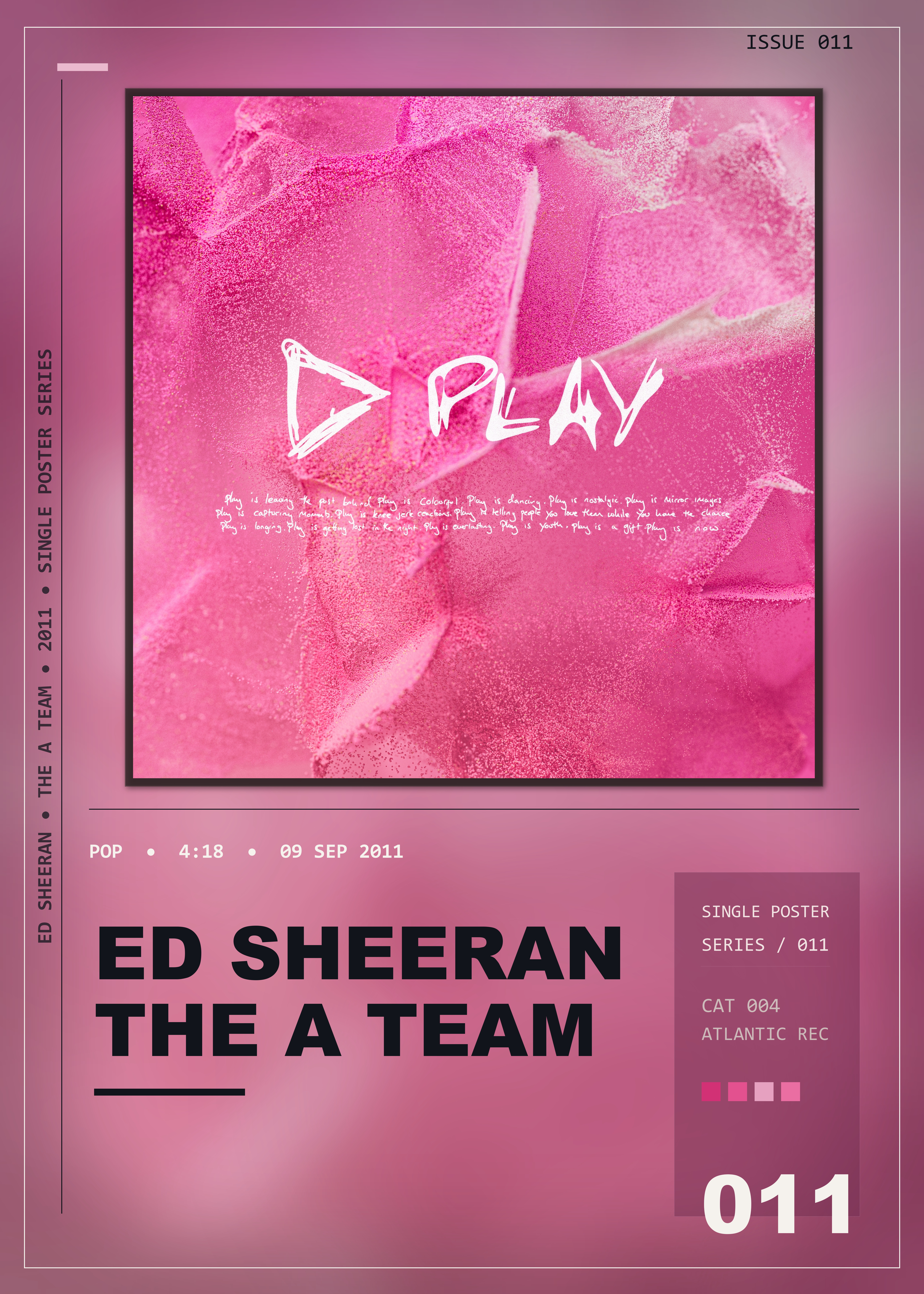 Music poster: Ed Sheeran - The A Team