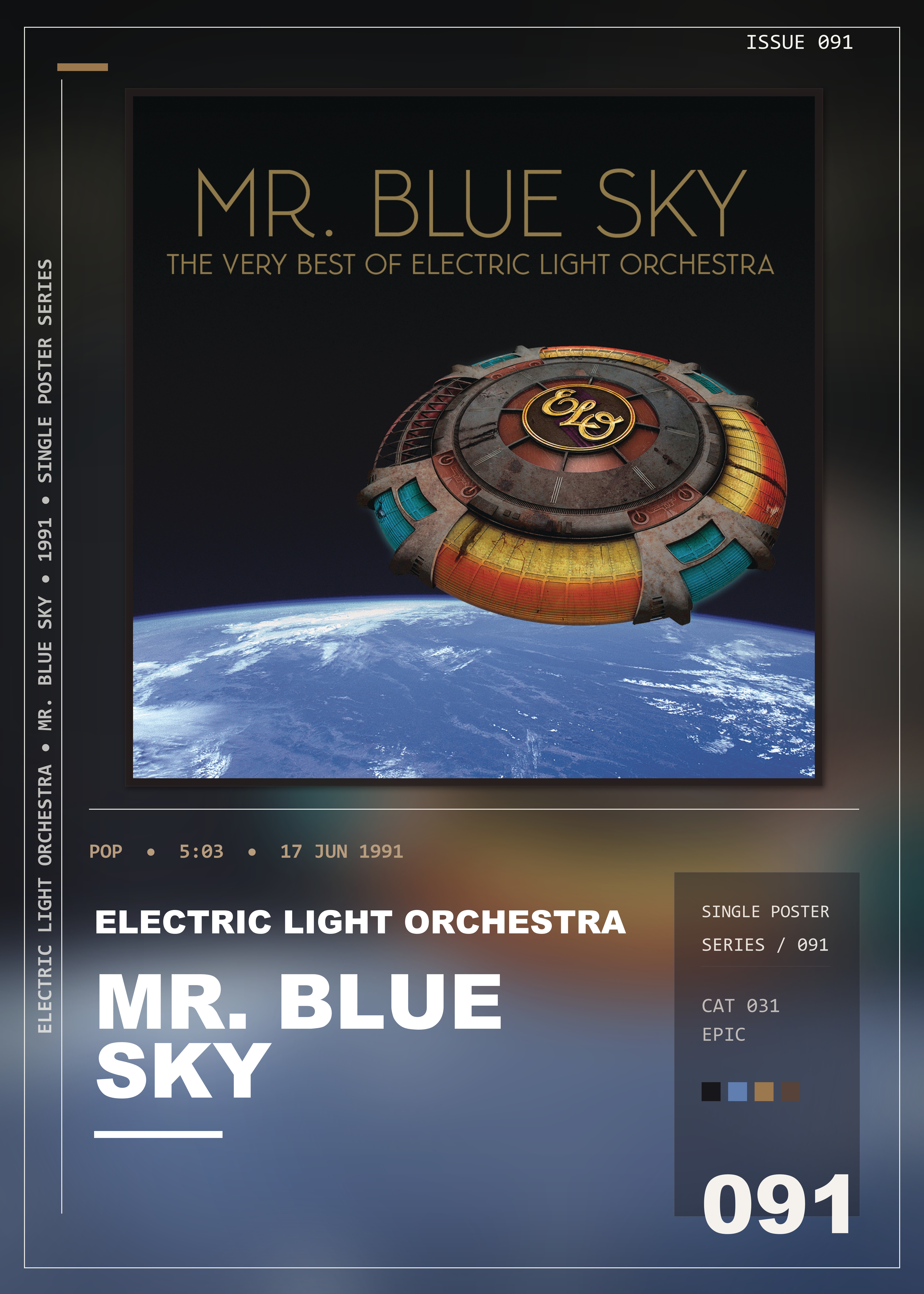 Music poster: Electric Light Orchestra - Mr Blue Sky
