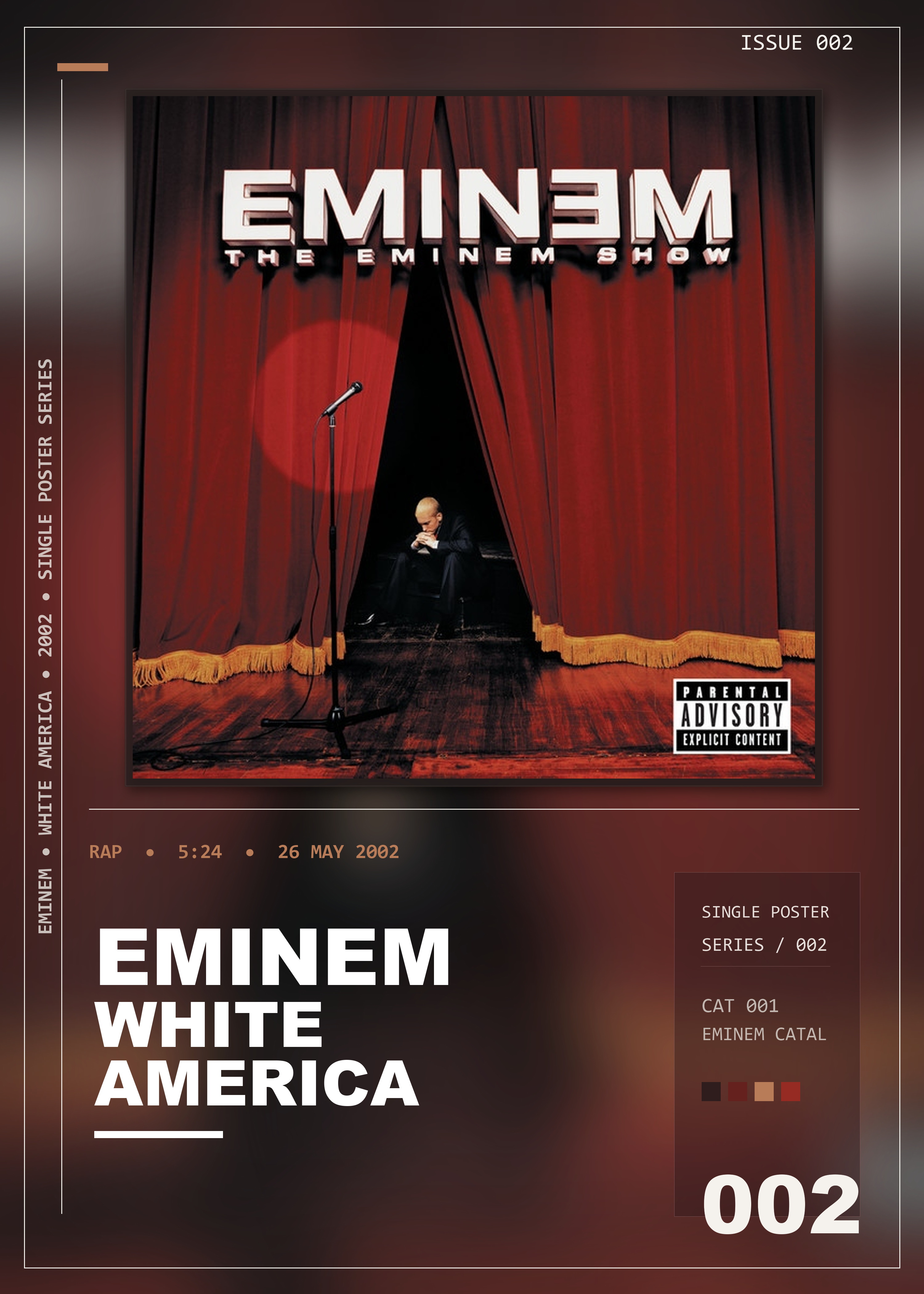Music poster: Eminem - White America
