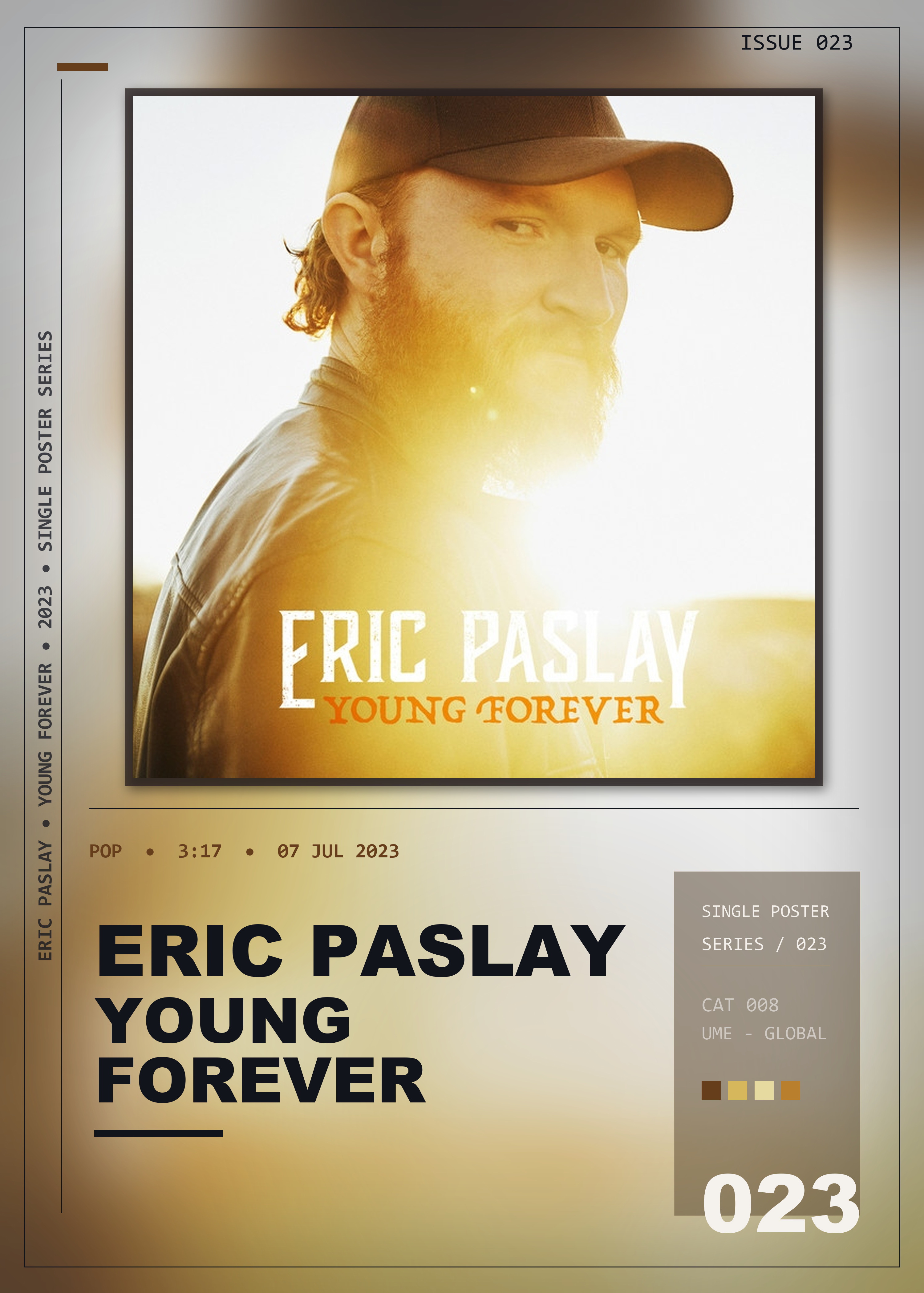 Music poster: Eric Paslay - Young Forever