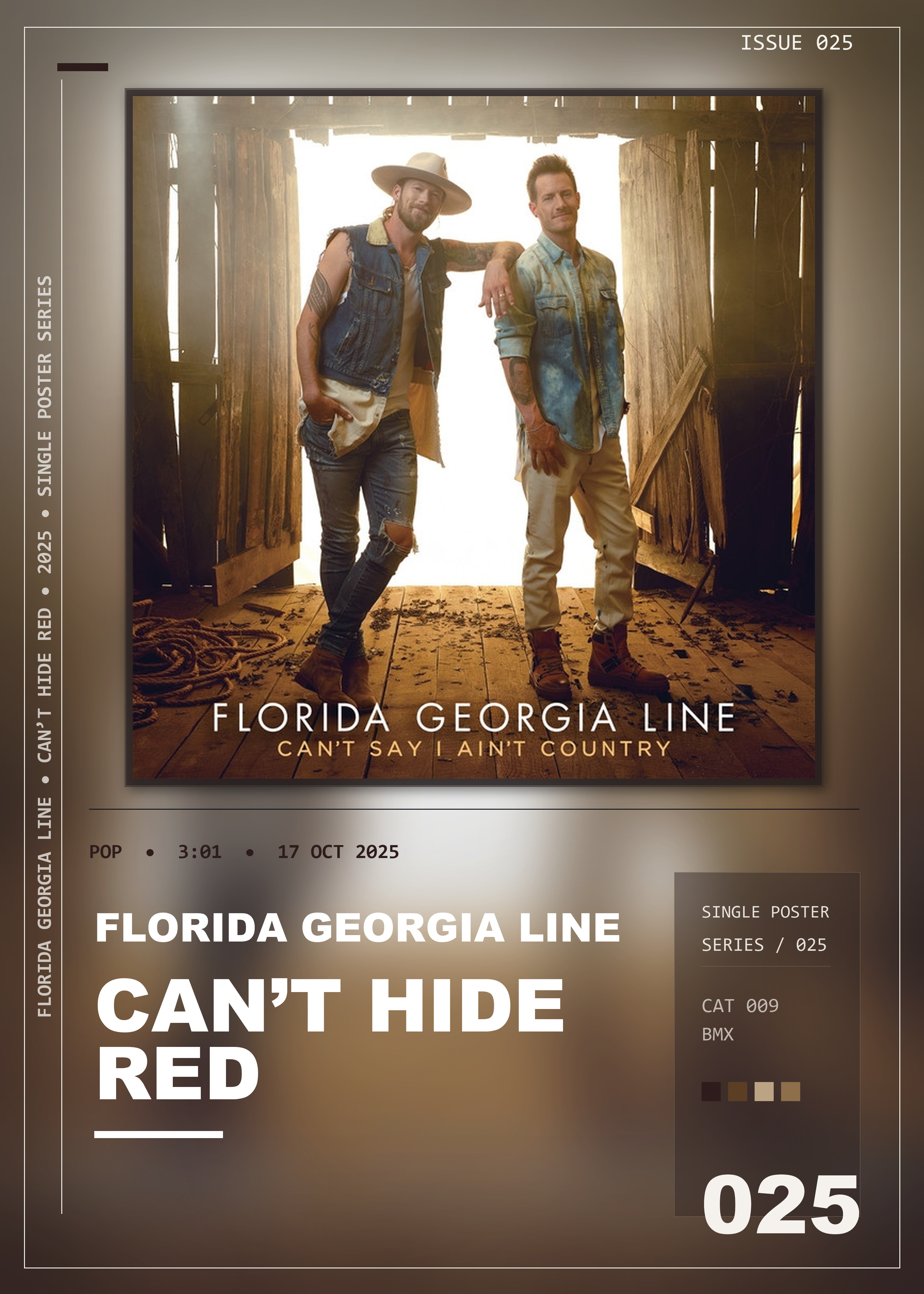 Music poster: Florida Georgia Line - Cant Hide Red