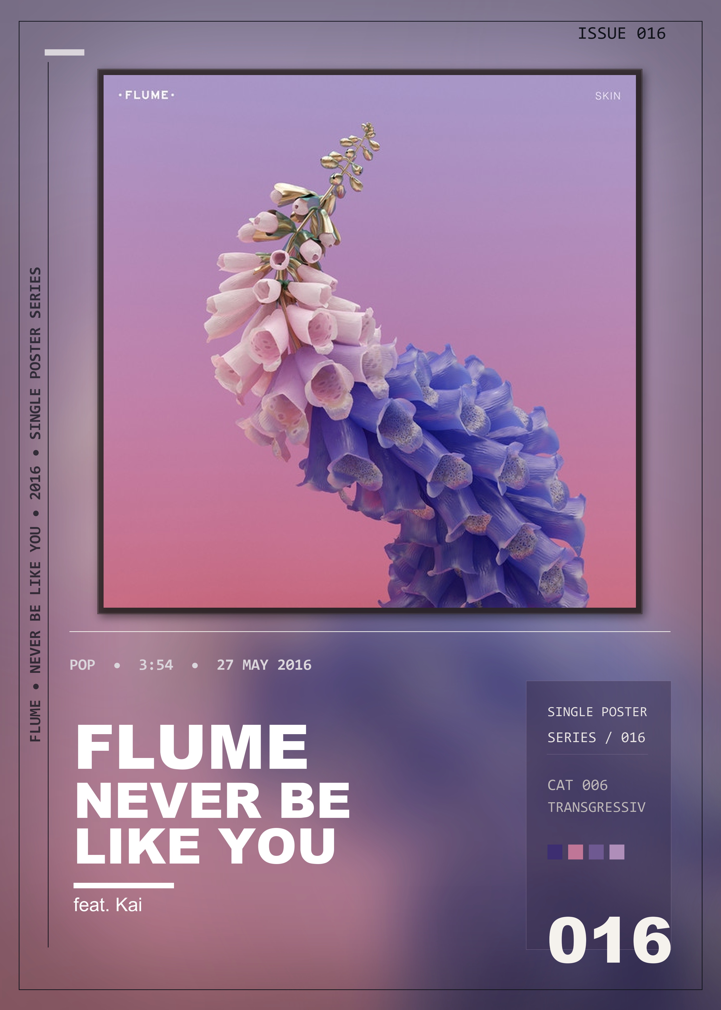 Music poster: Flume - Never Be Like You feat Kai