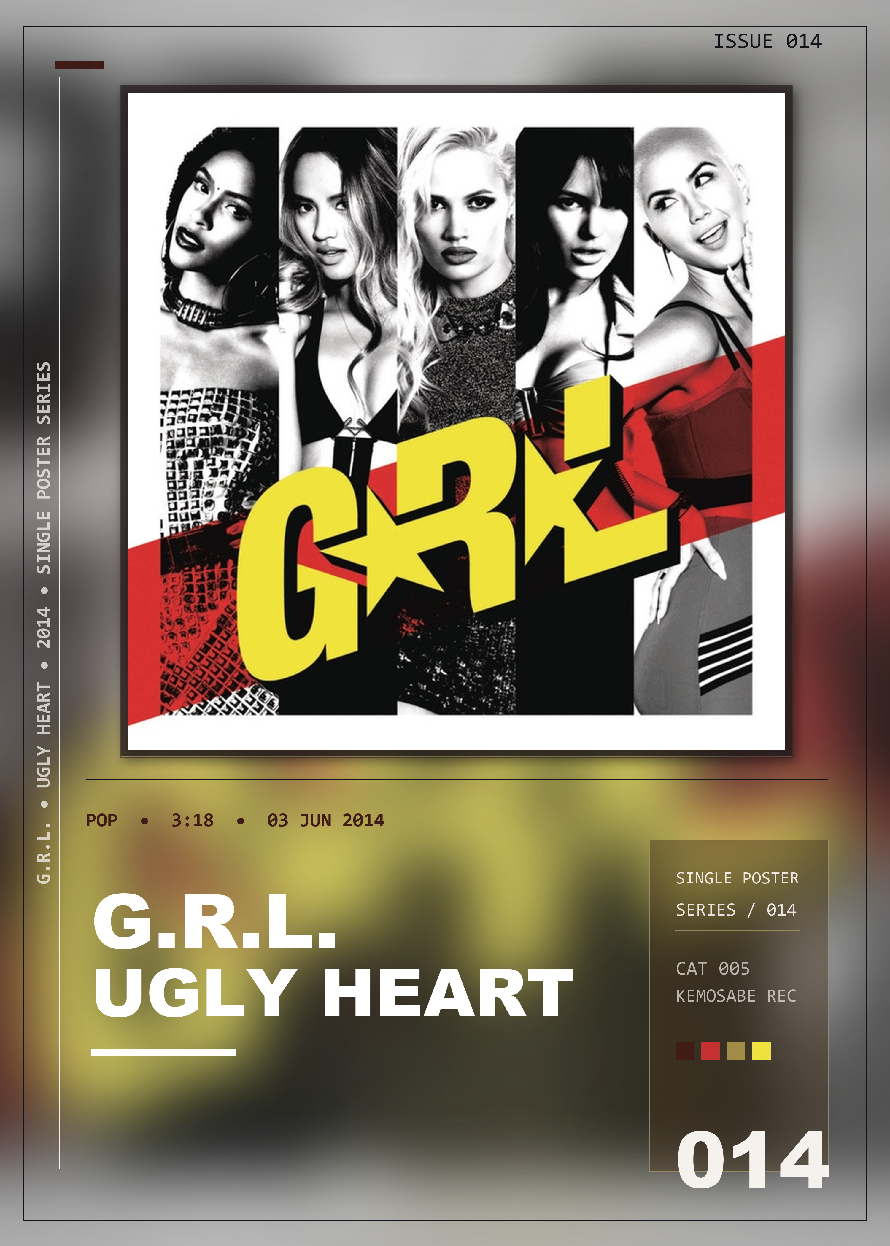Music poster: GRL - Ugly Heart