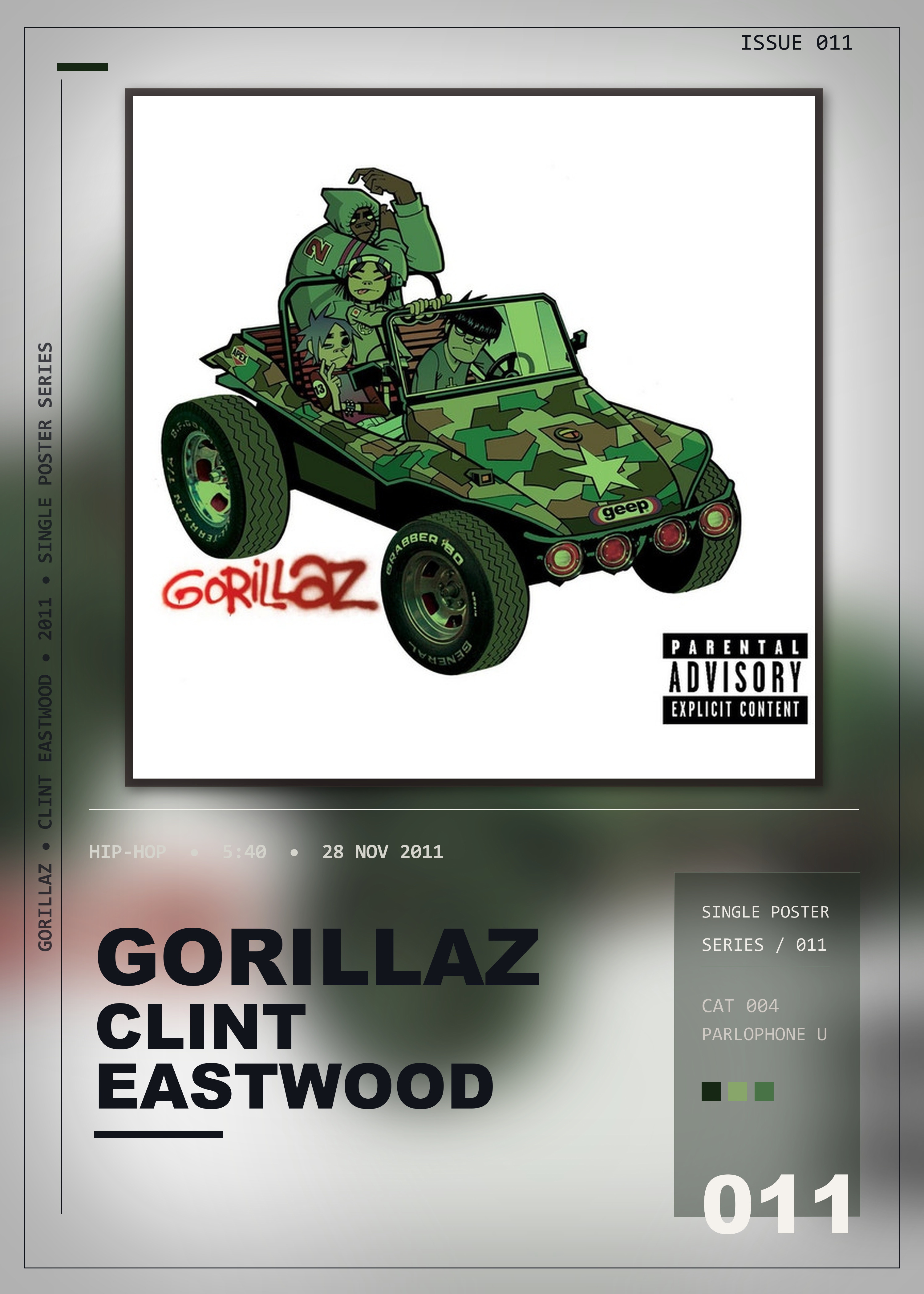 Music poster: Gorillaz - Clint Eastwood