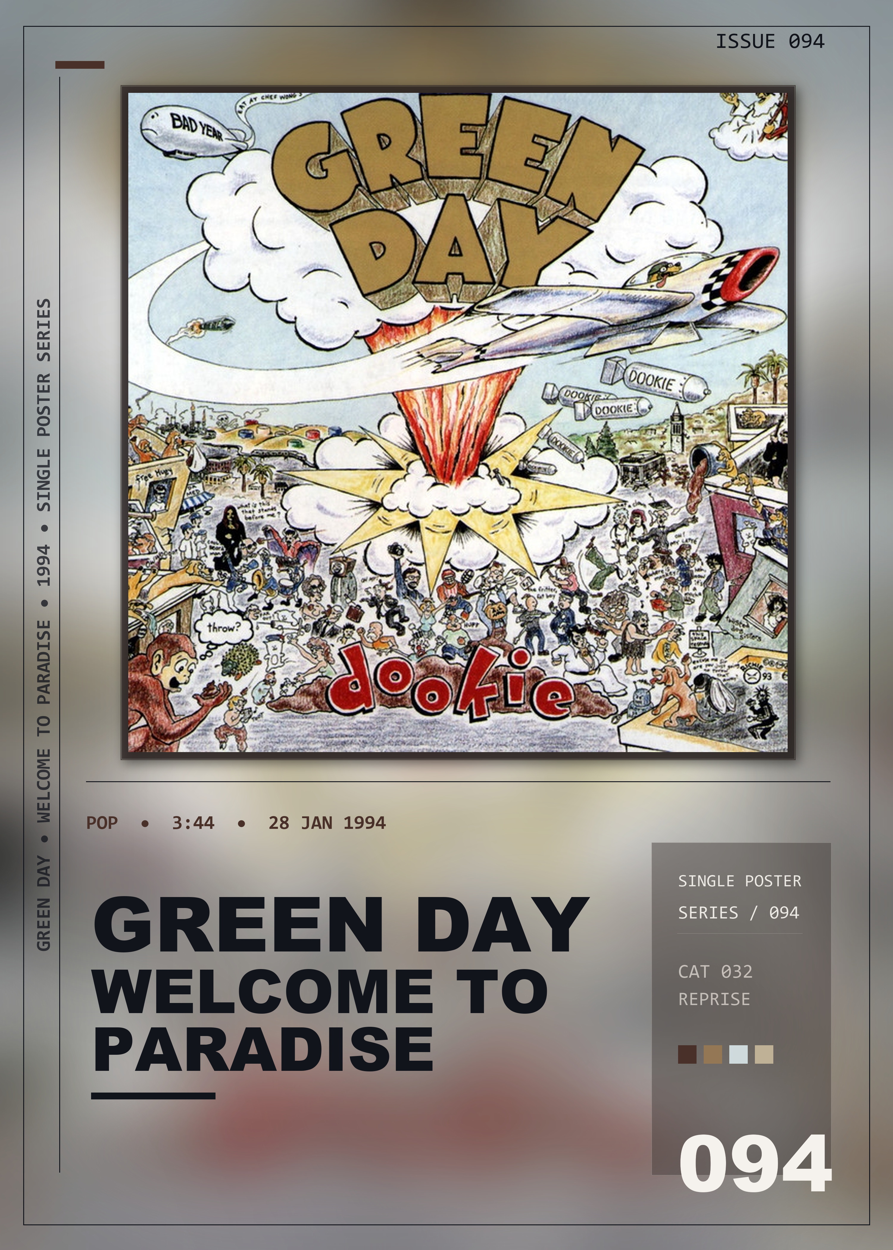 Music poster: Green Day - Welcome to Paradise