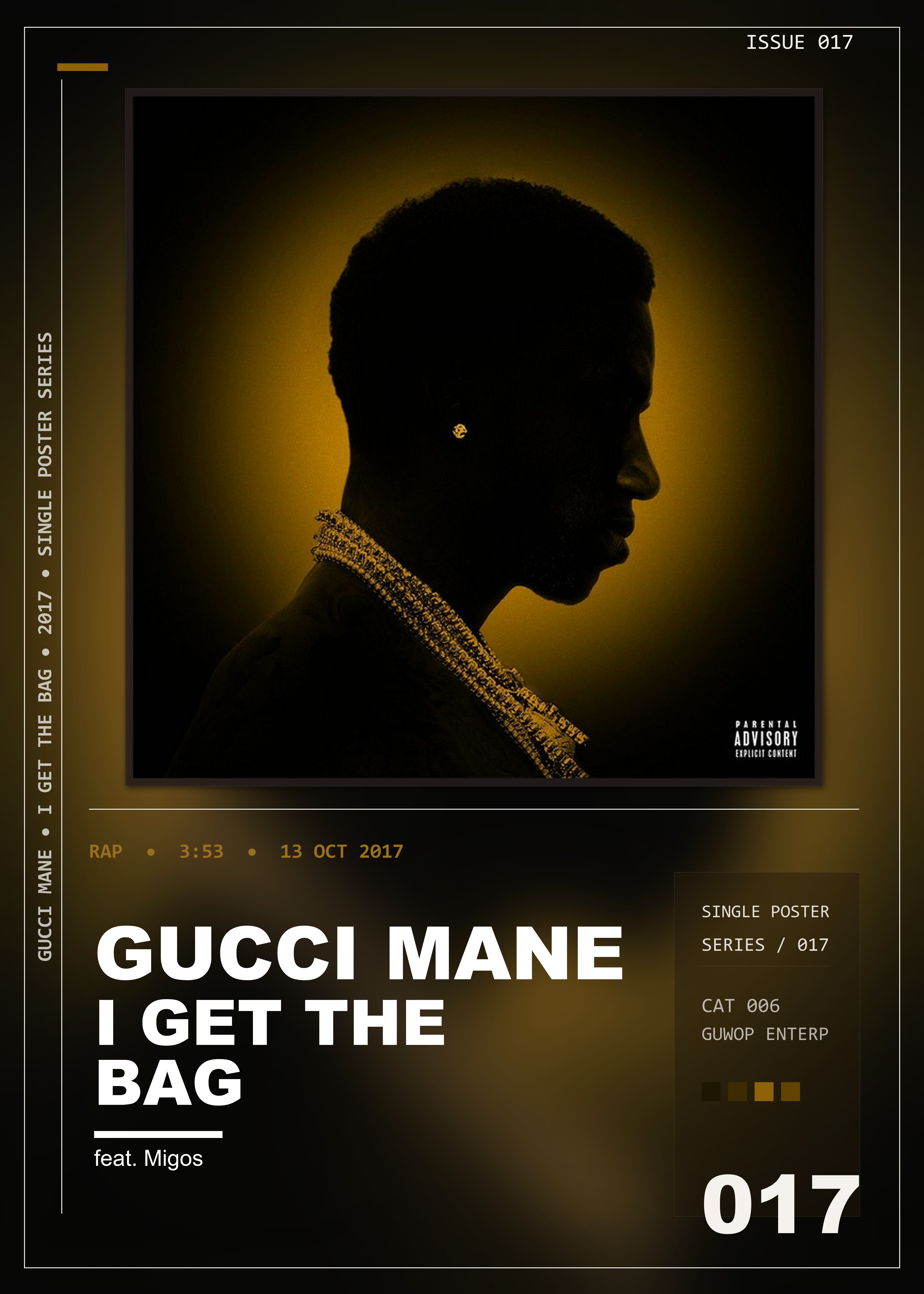 Music poster: Gucci Mane - I Get The Bag feat Migos