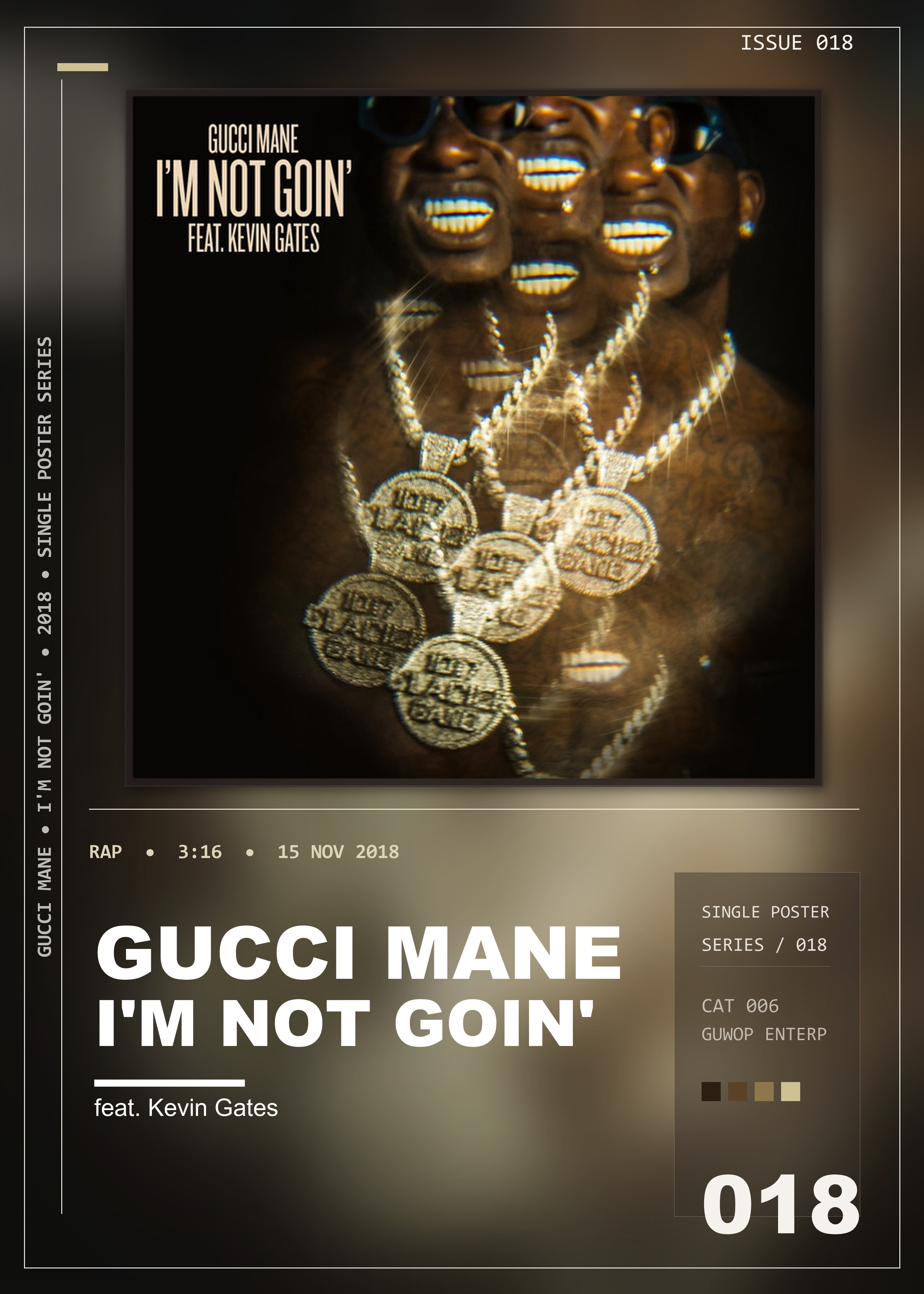 Music poster: Gucci Mane - Im Not Goin feat Kevin Gates