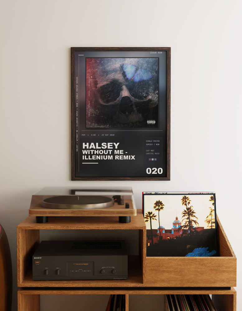 Music poster: Halsey - Without Me - ILLENIUM Remix