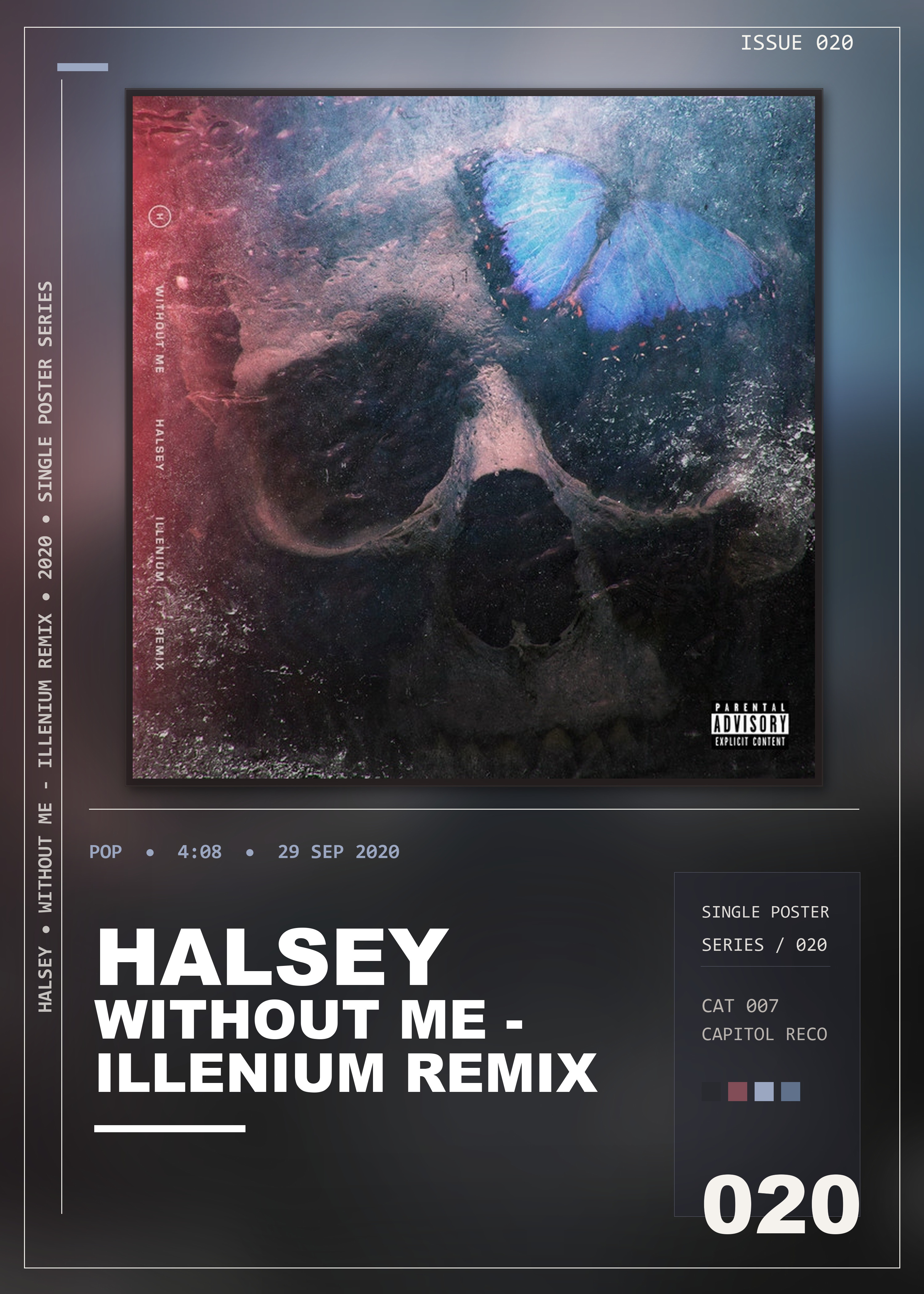 Music poster: Halsey - Without Me - ILLENIUM Remix