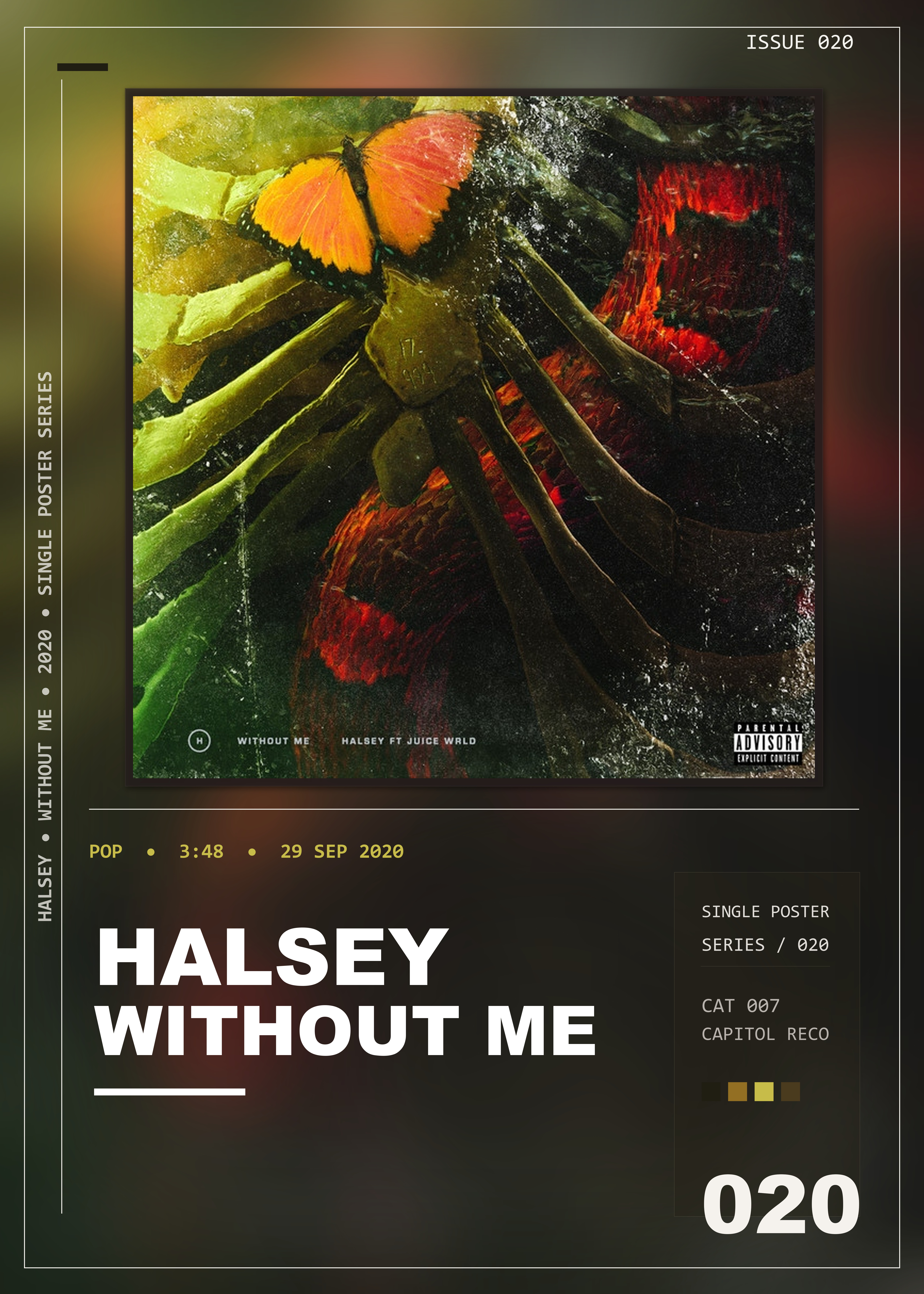 Music poster: Halsey - Without Me with Juice WRLD