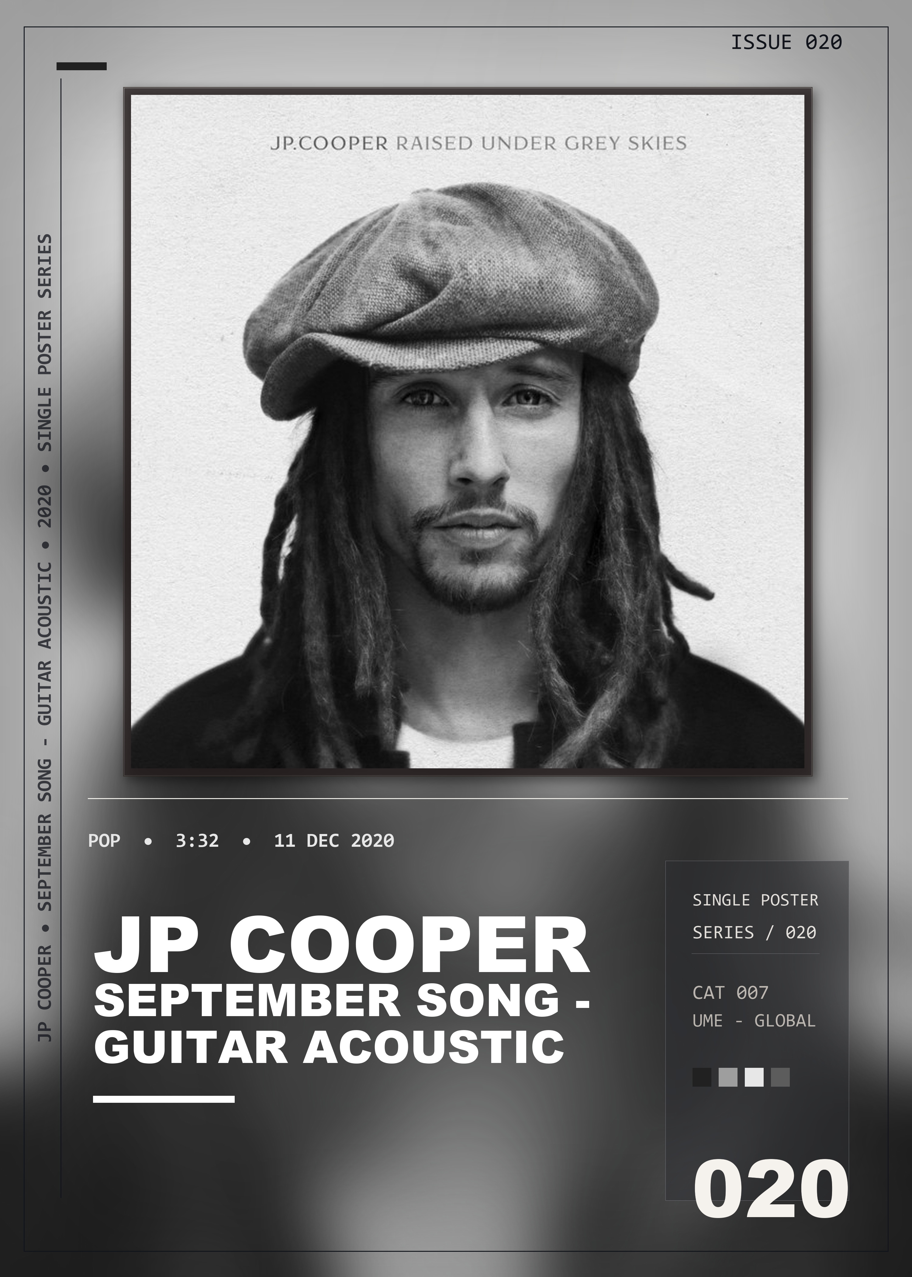 Music poster: JP Cooper - September Song - Guitar Acoustic