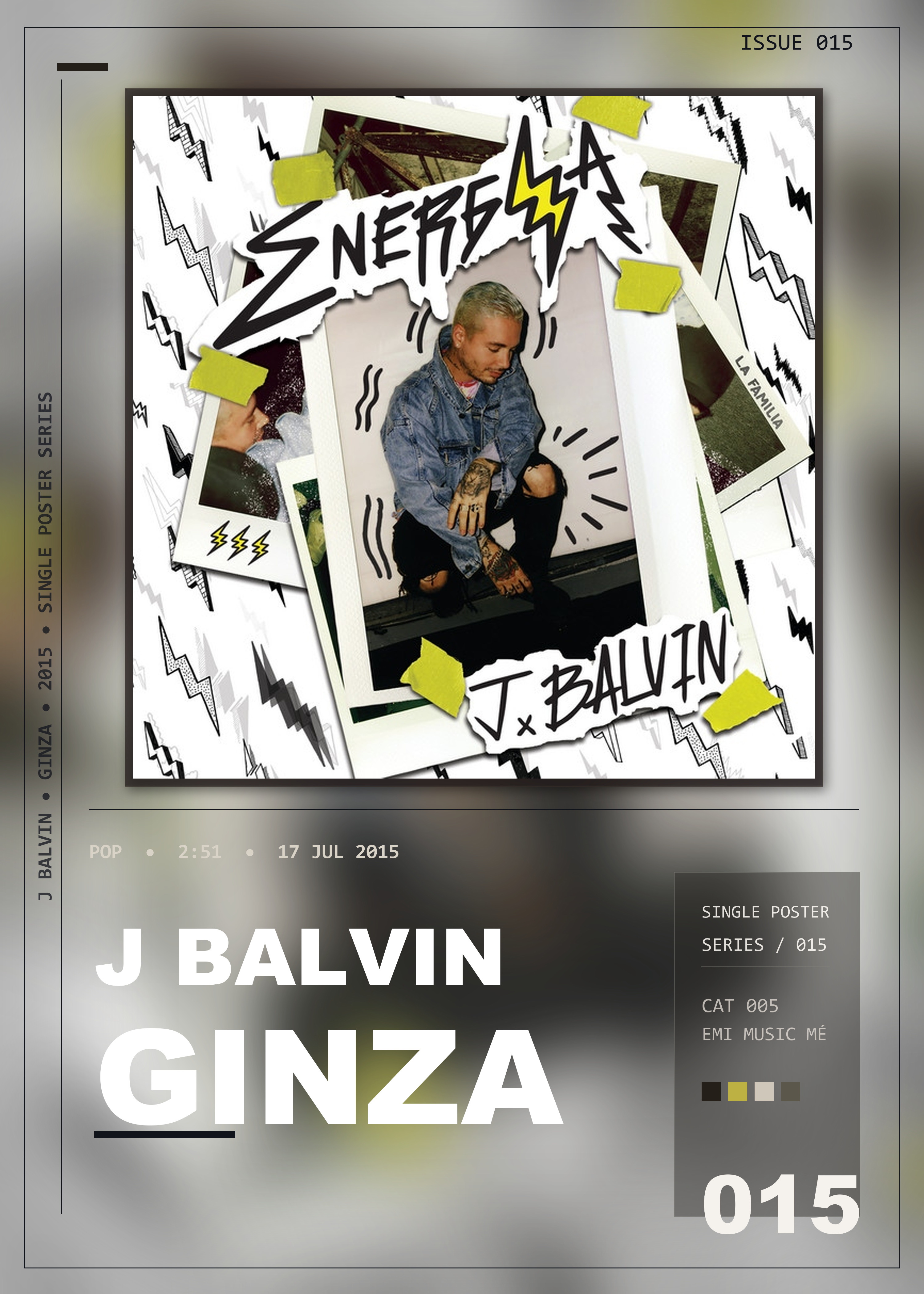 Music poster: J Balvin - Ginza