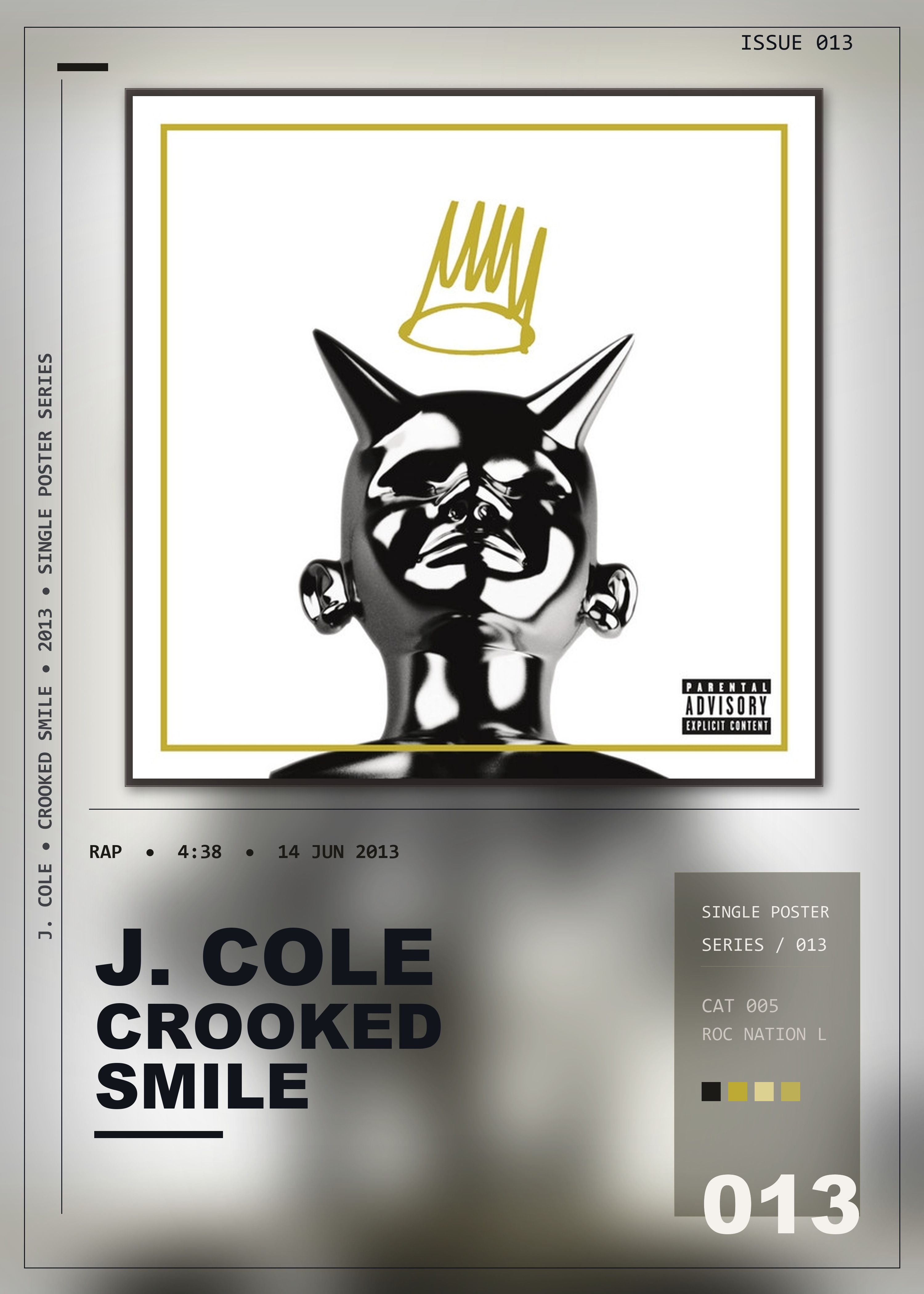 Music poster: J Cole - Crooked Smile