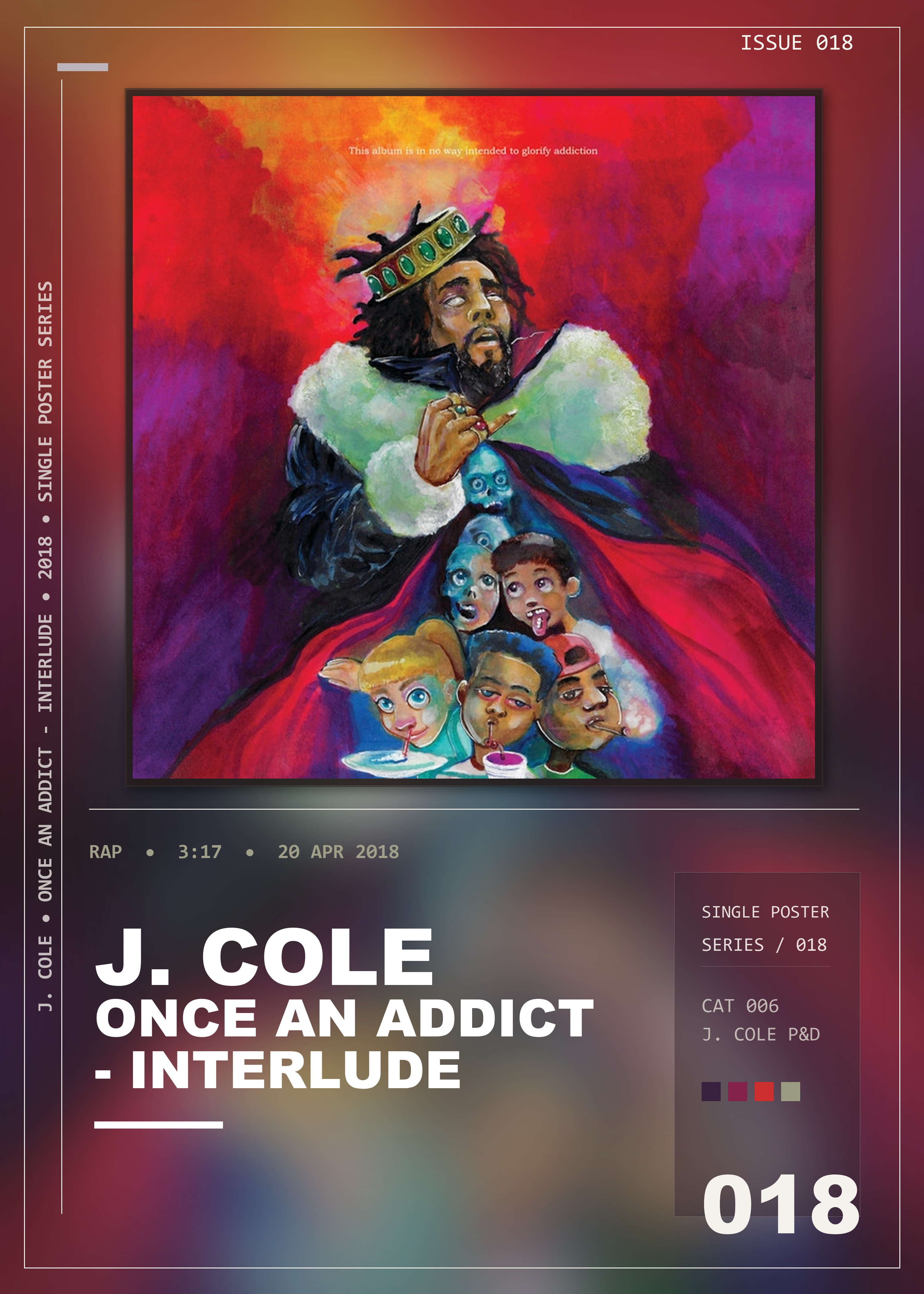 Music poster: J Cole - Once an Addict - Interlude