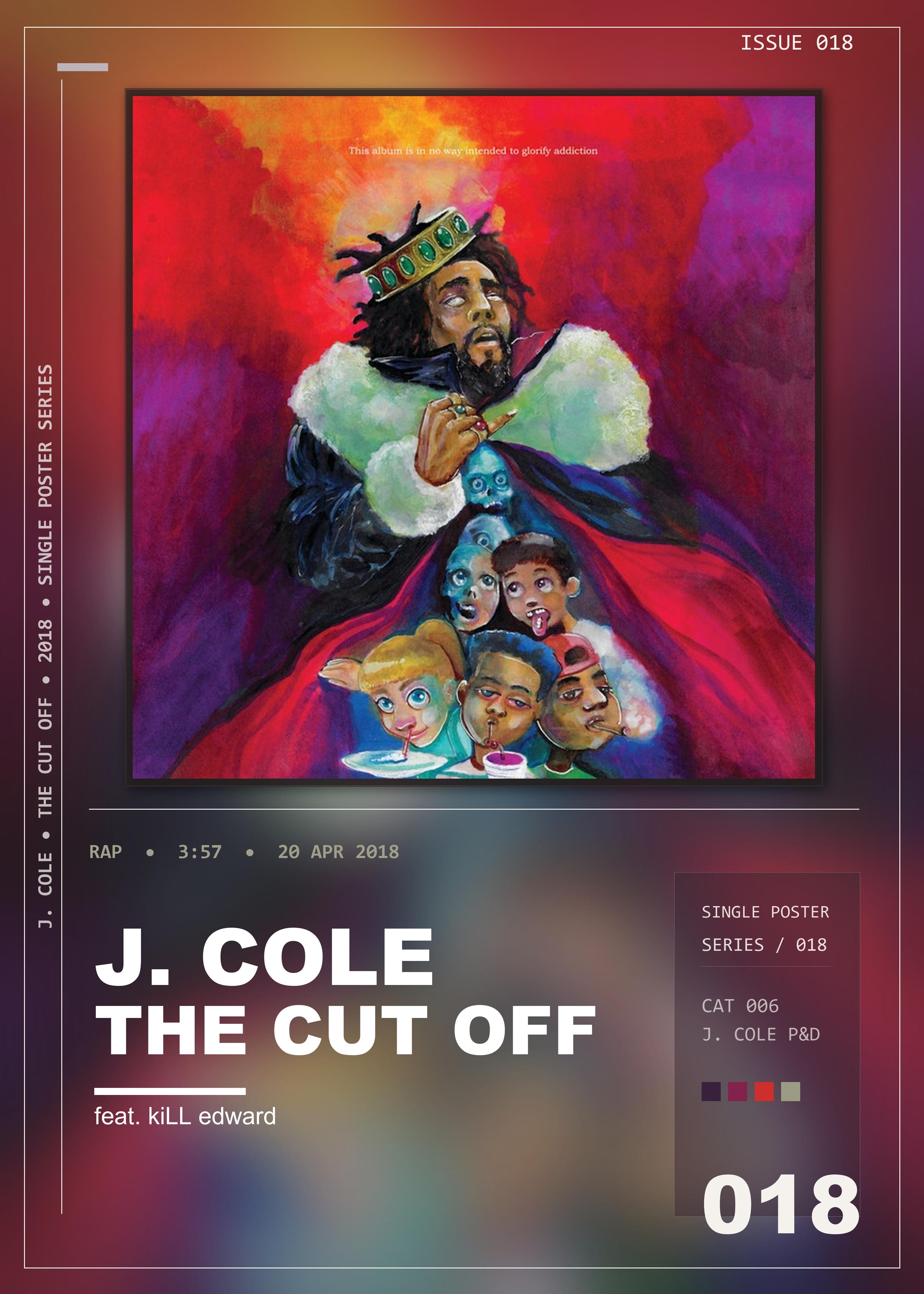 Music poster: J Cole - The Cut Off feat kiLL edward