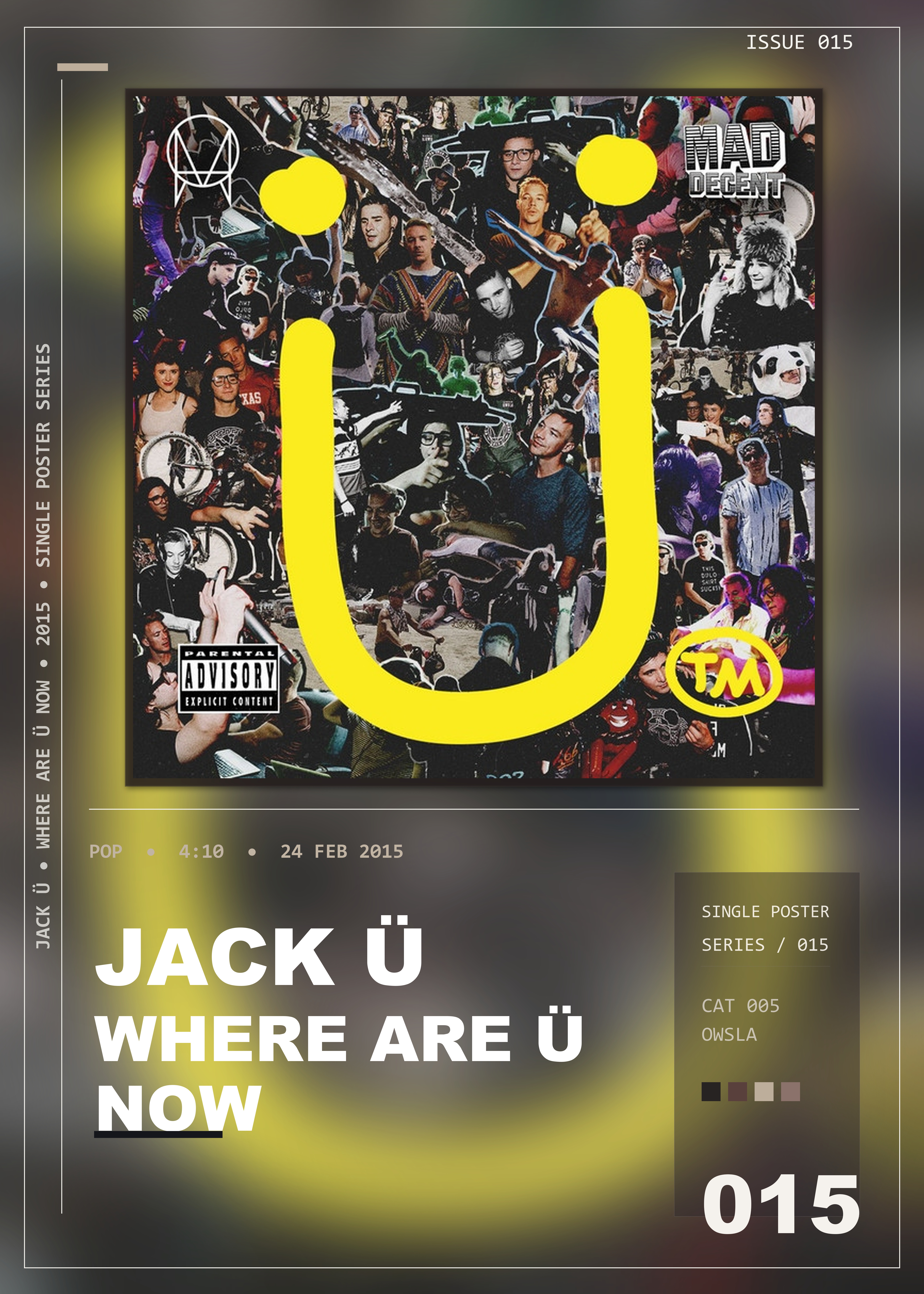 Music poster: Jack Ü - Where Are Ü Now with Justin Bieber