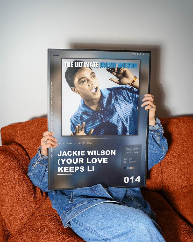 Music poster: Jackie Wilson - Your Love Keeps Lifting Me Higher Higher