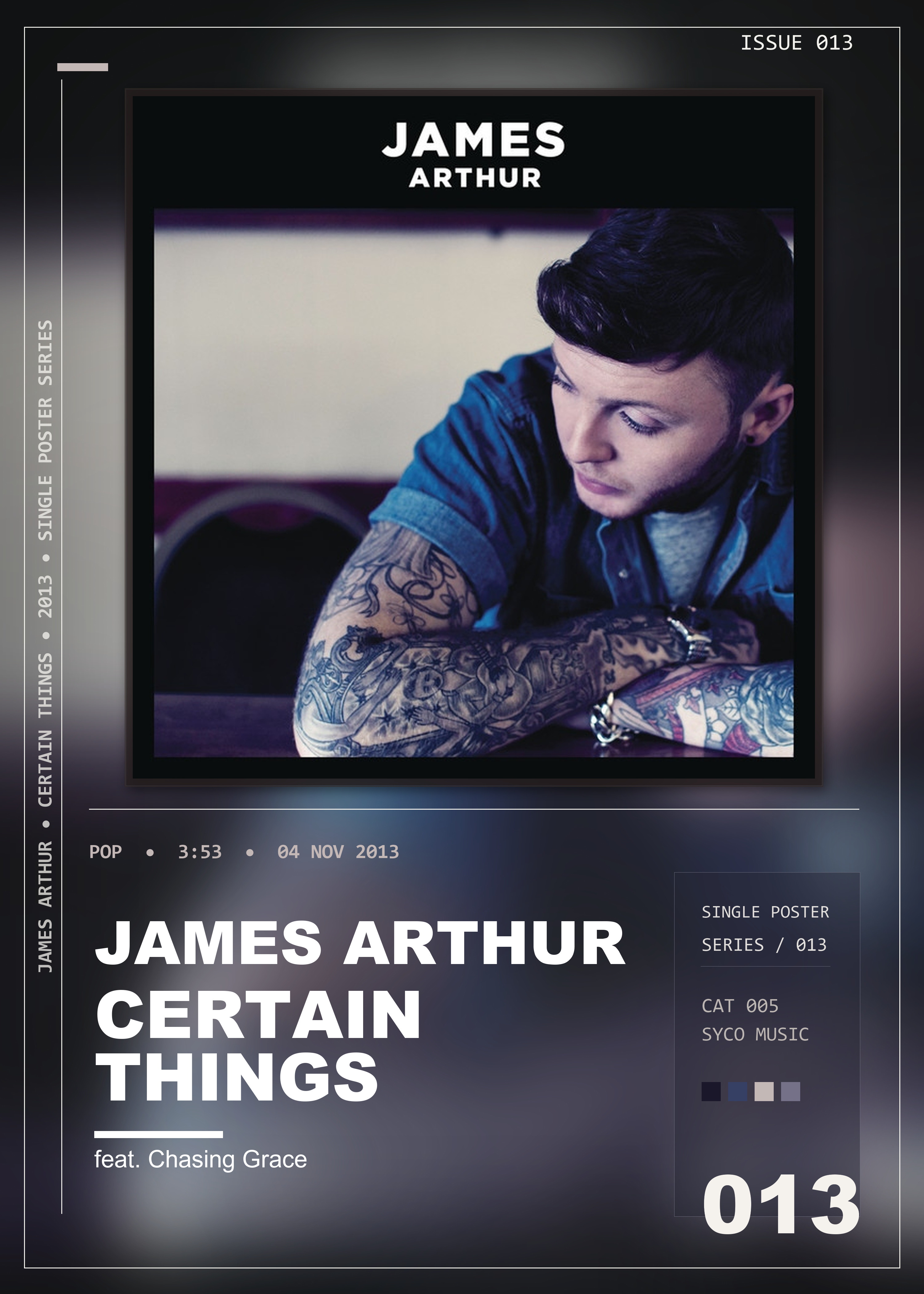 Music poster: James Arthur - Certain Things feat Chasing Grace