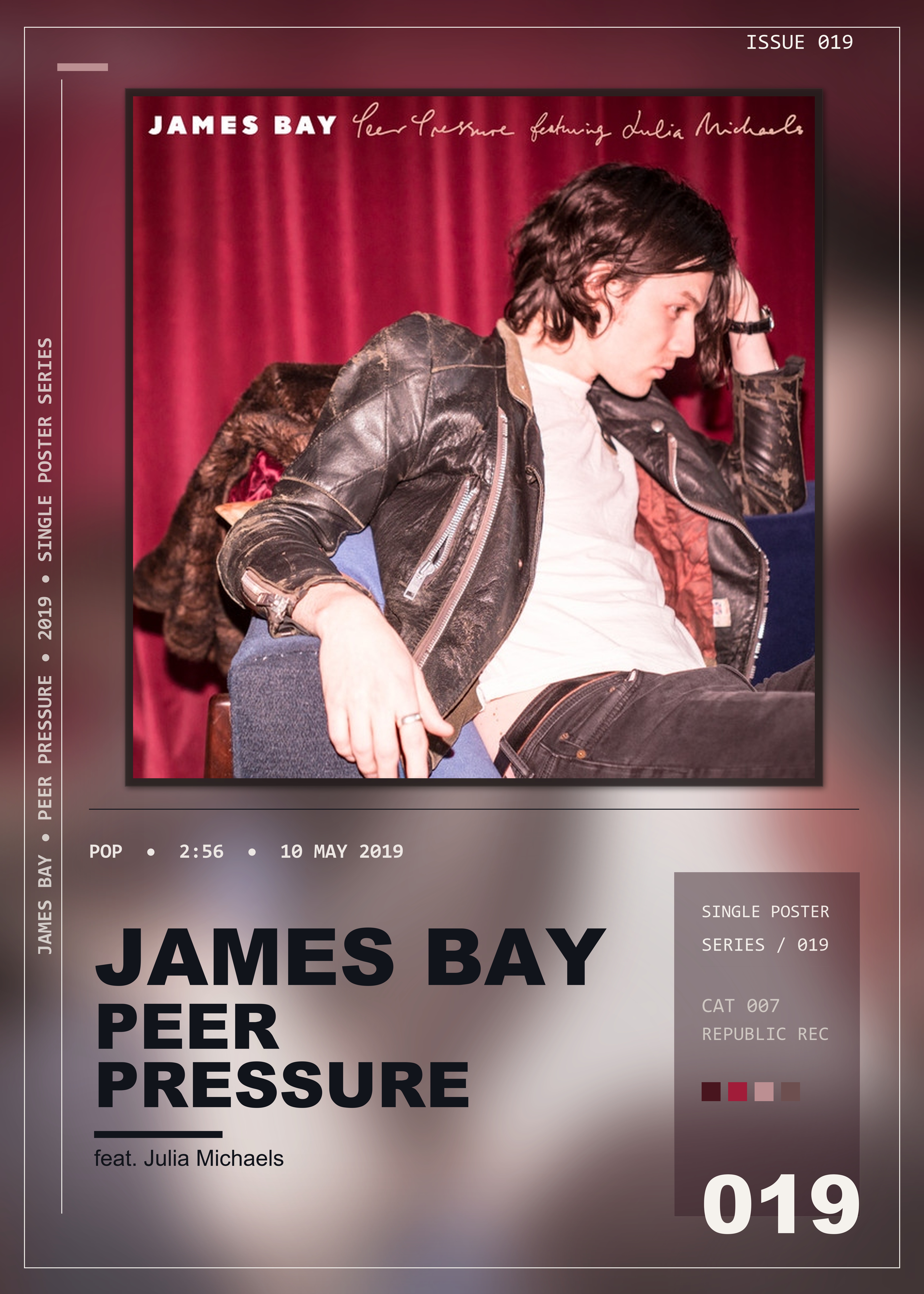 Music poster: James Bay - Peer Pressure feat Julia Michaels