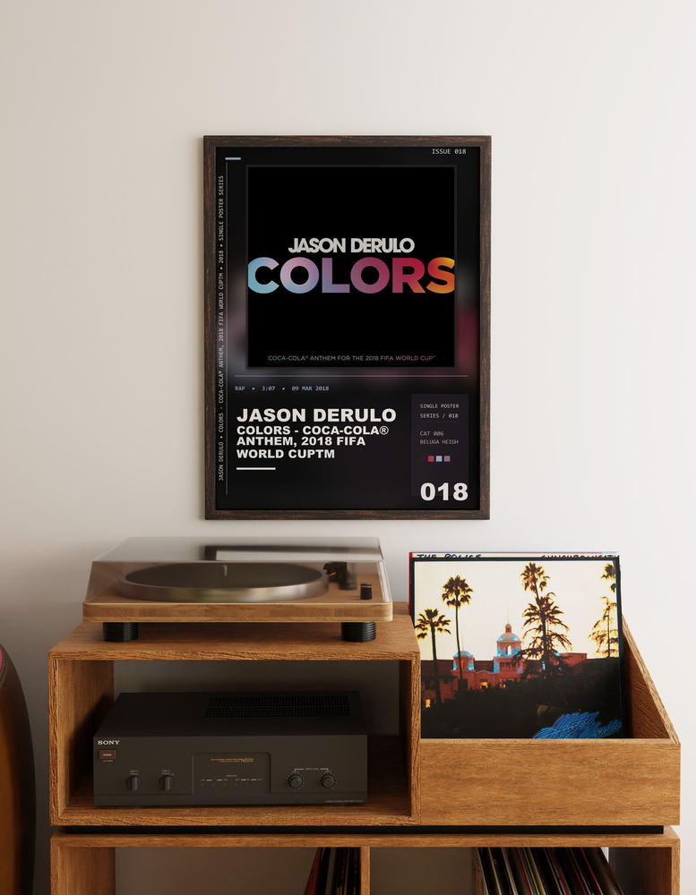 Music poster: Jason Derulo - Colors - Coca-Cola Anthem 2018 FIFA World CupTM