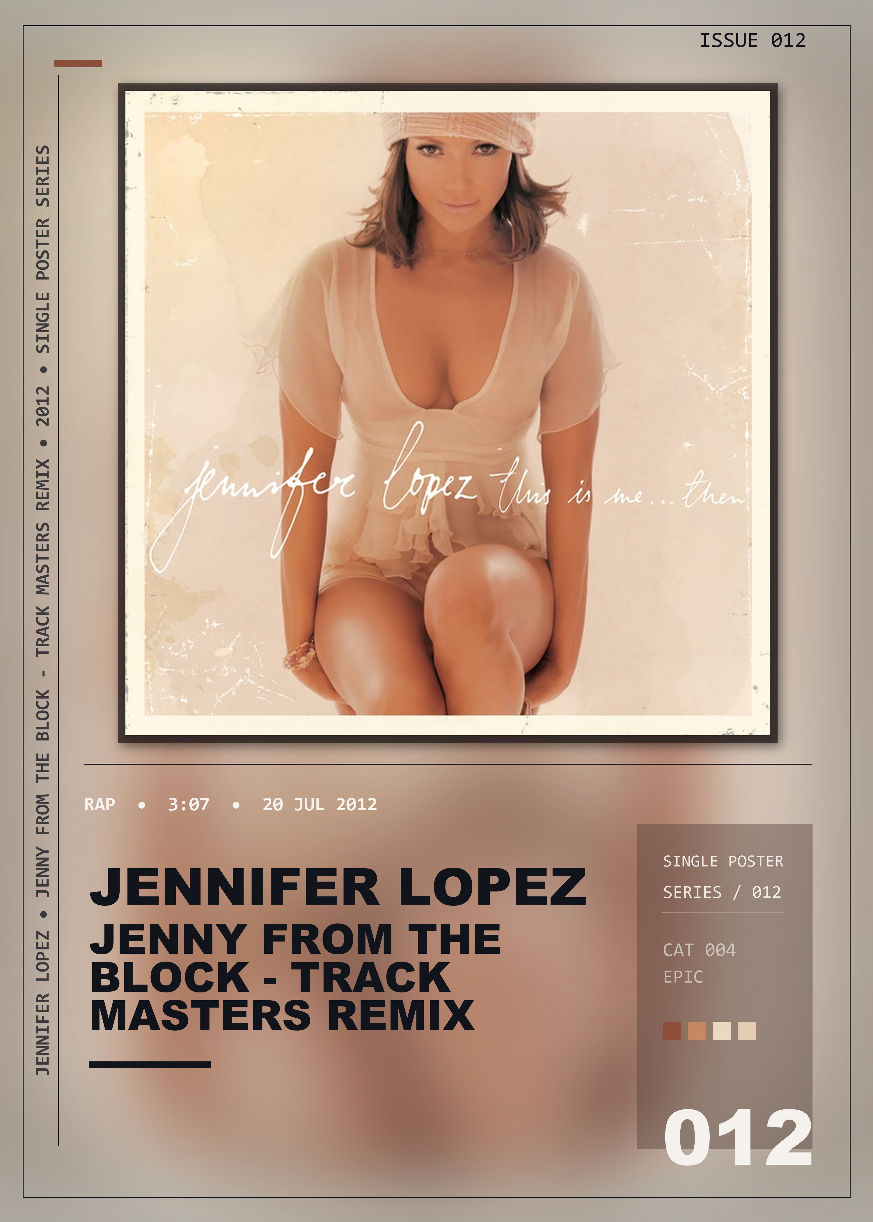 Music poster: Jennifer Lopez - Jenny from the Block - Track Masters Remix