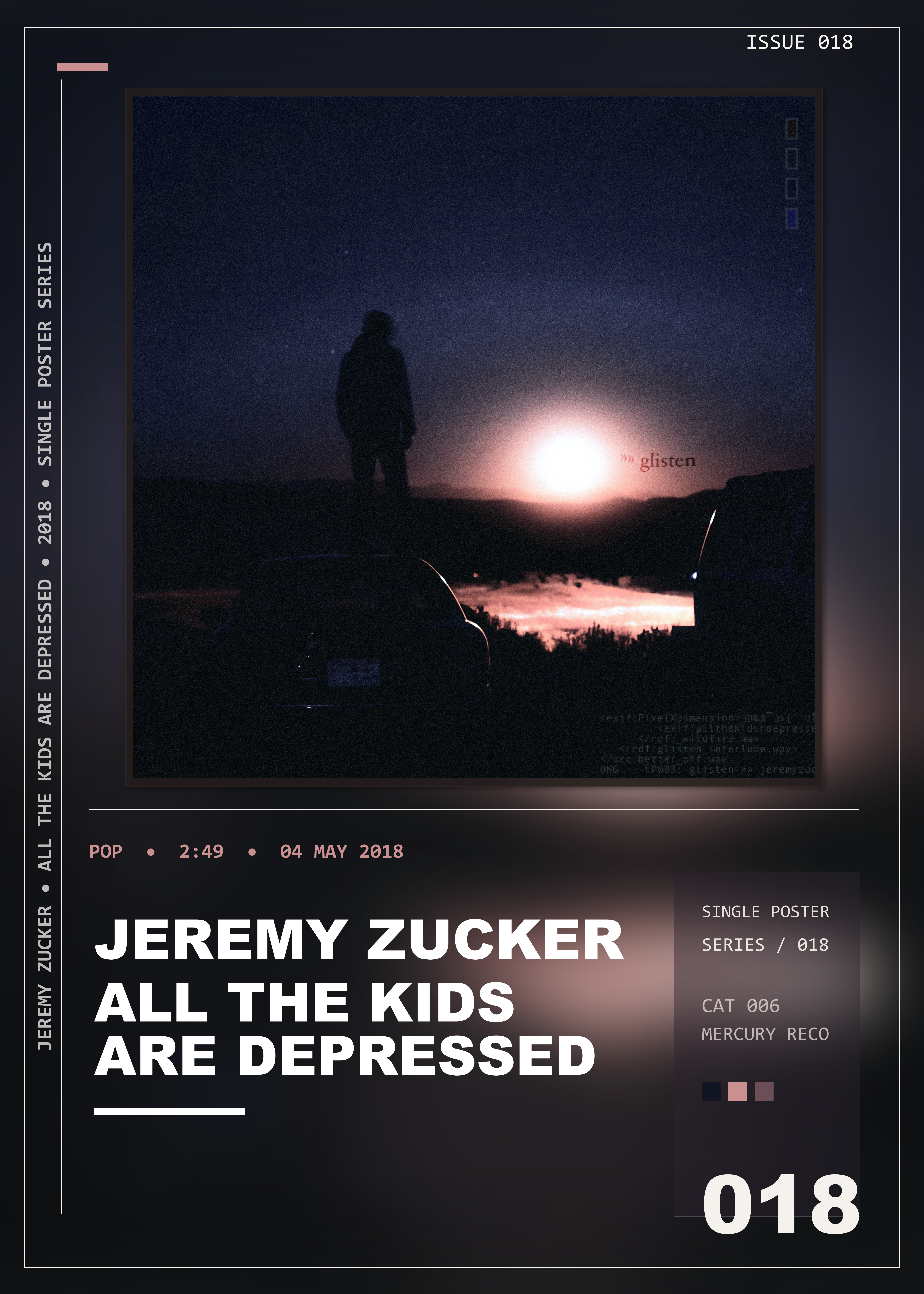 Music poster: Jeremy Zucker - all the kids are depressed