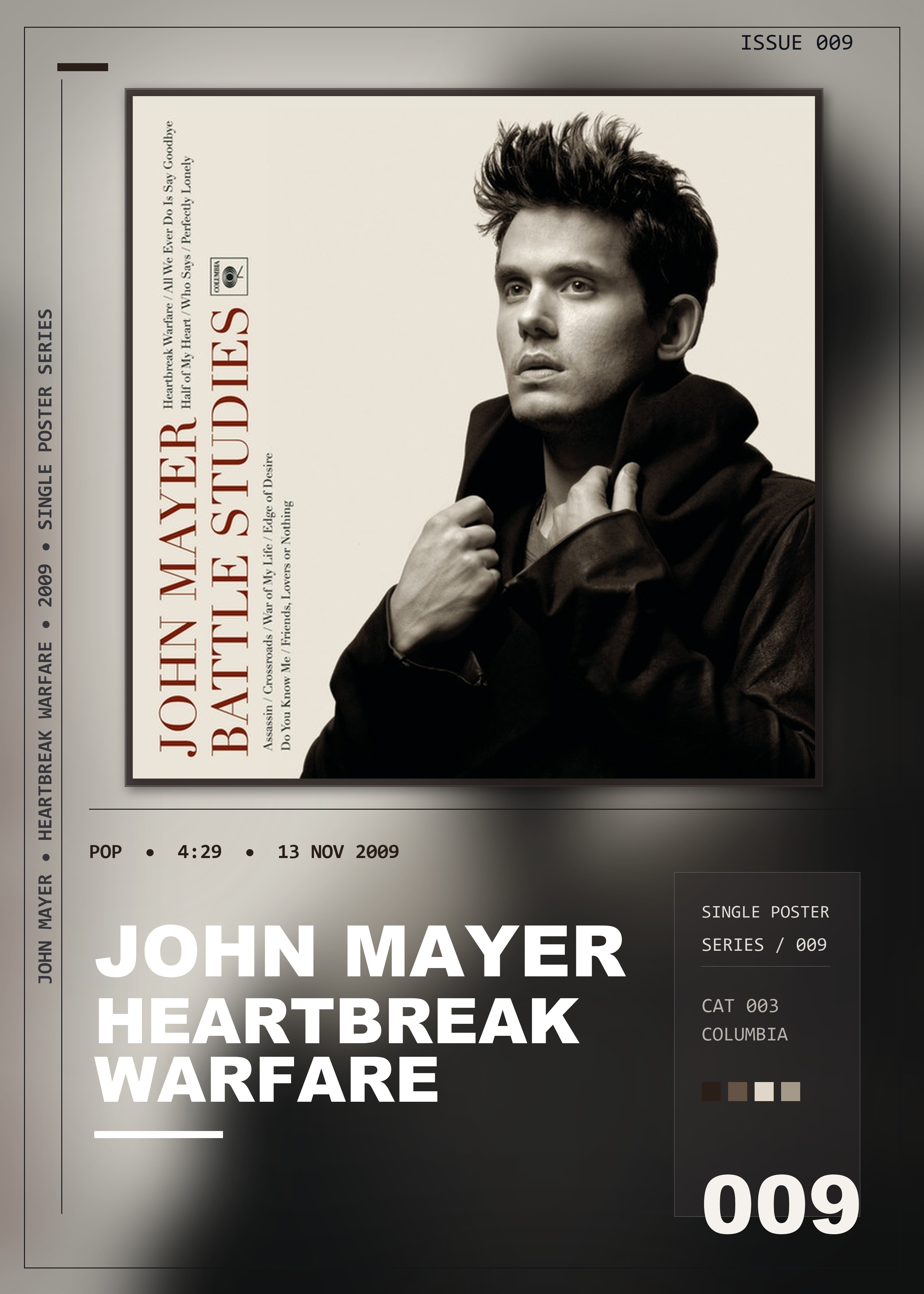 Music poster: John Mayer - Heartbreak Warfare