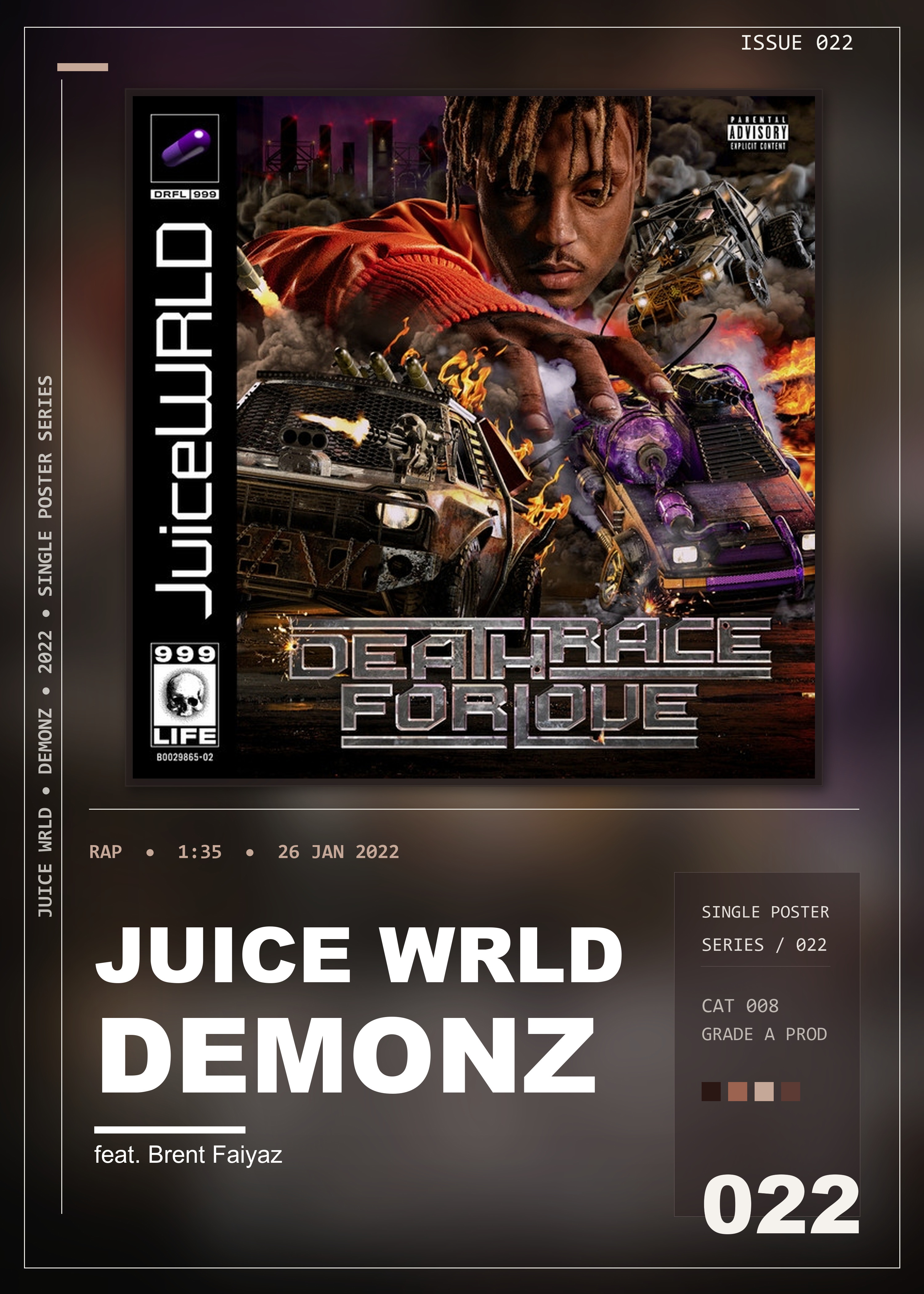 Music poster: Juice WRLD - Demonz feat Brent Faiyaz - Interlude