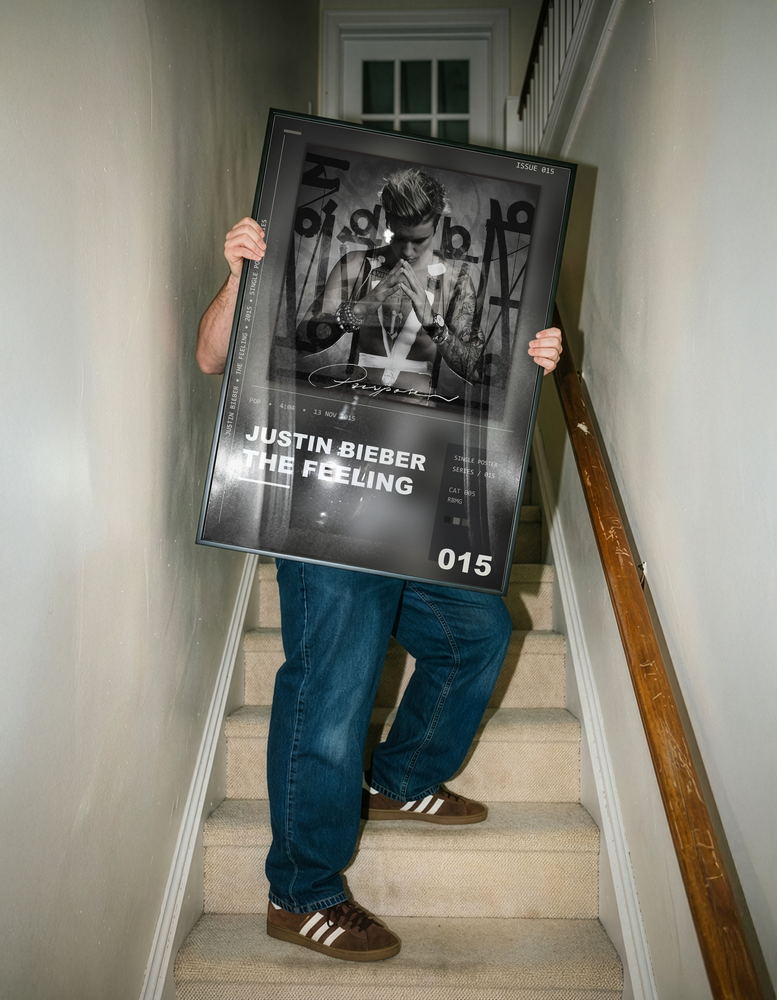 Music poster: Justin Bieber - The Feeling