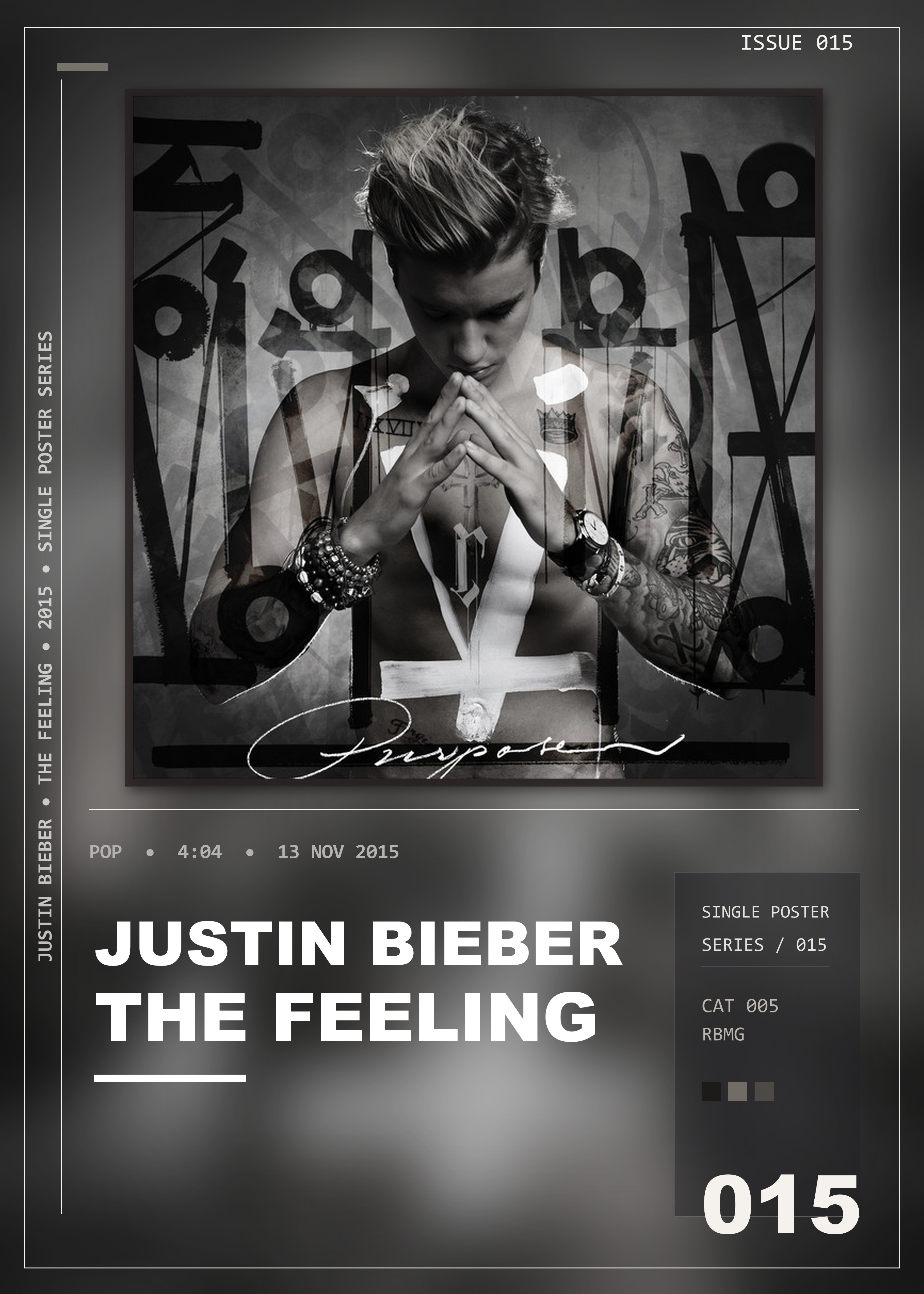 Music poster: Justin Bieber - The Feeling