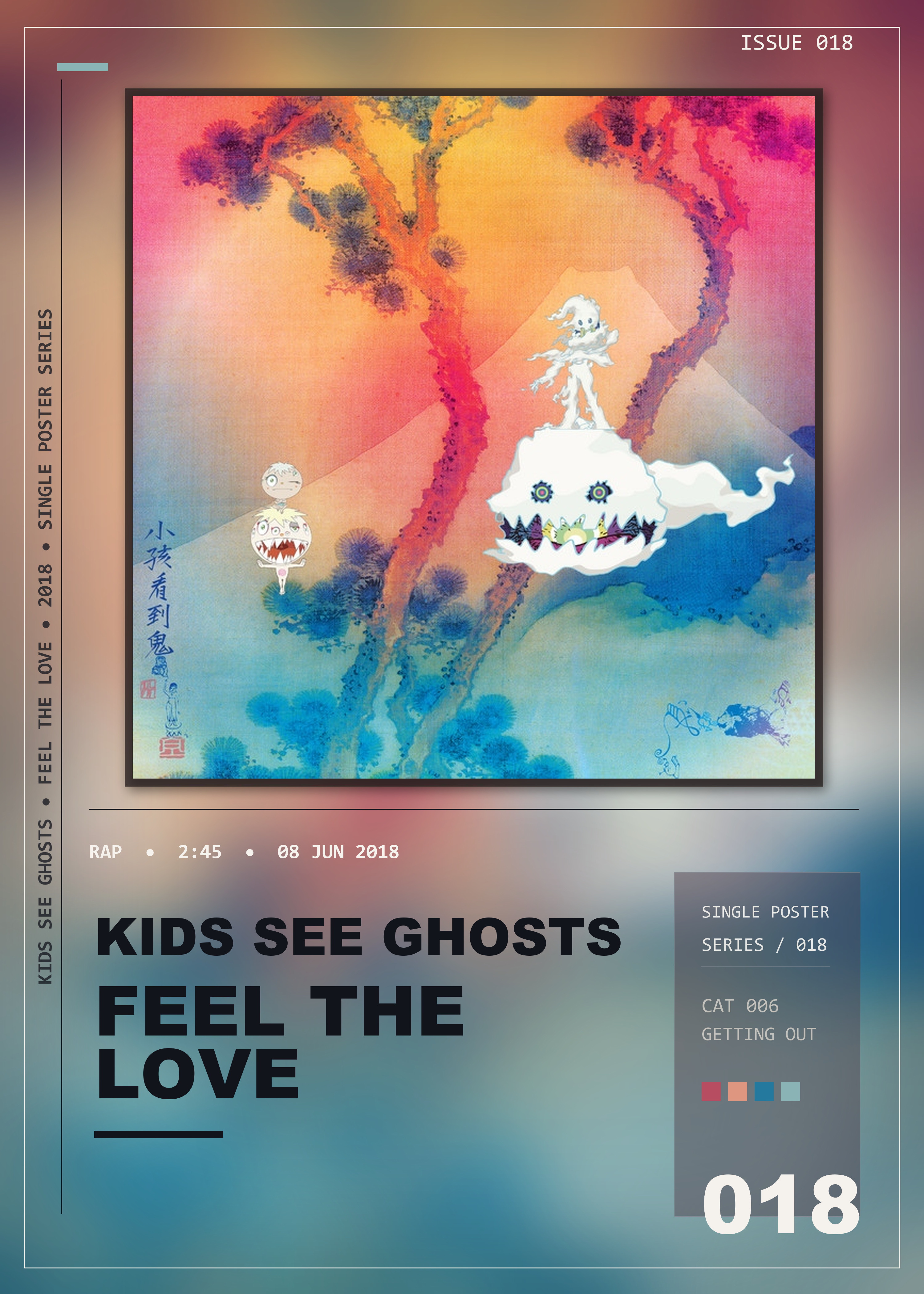 Music poster: KIDS SEE GHOSTS - Feel The Love