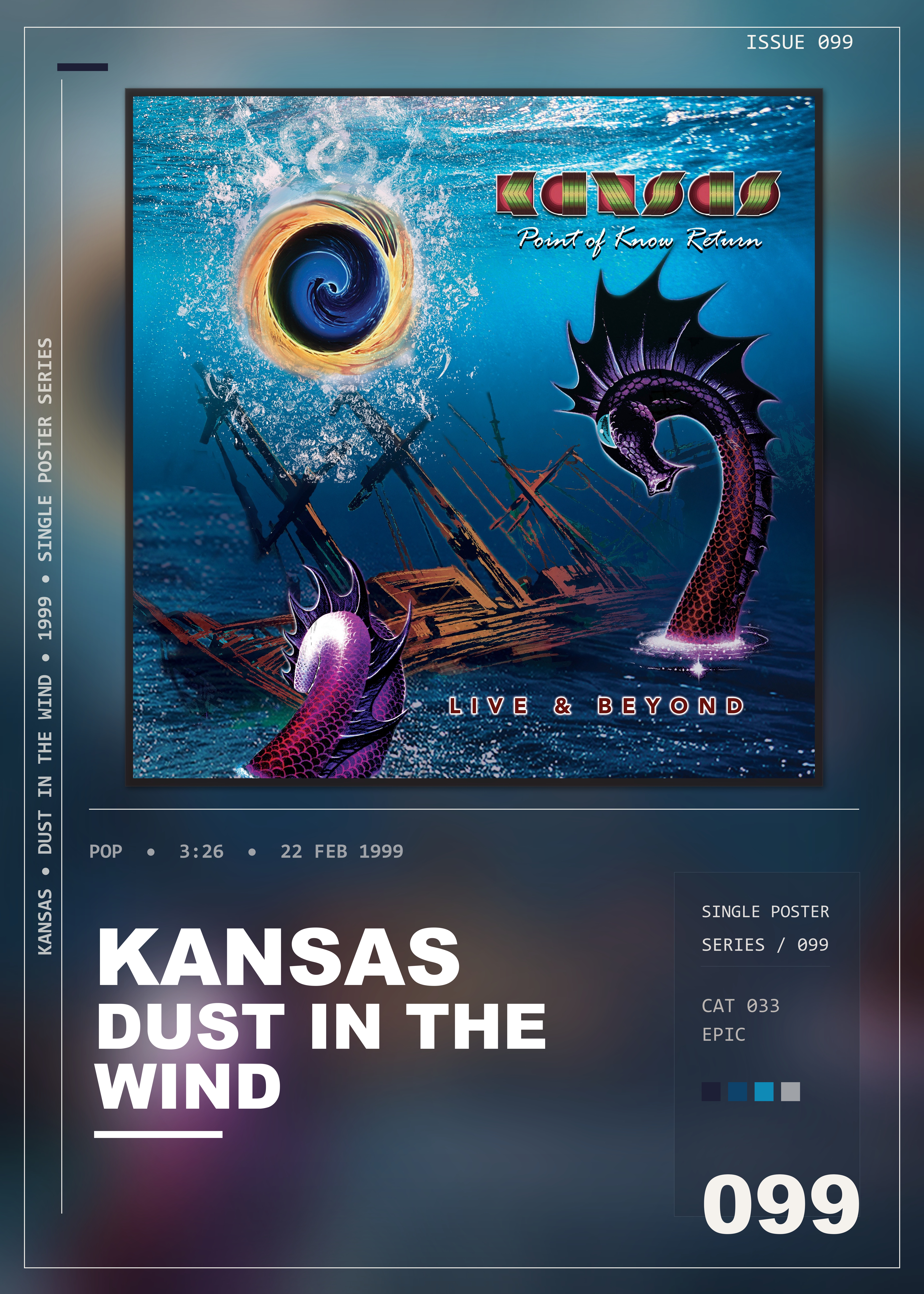 Music poster: Kansas - Dust in the Wind