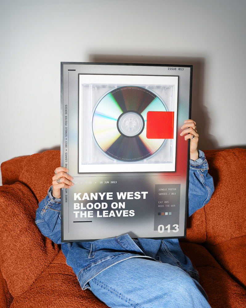 Music poster: Kanye West - Blood On The Leaves