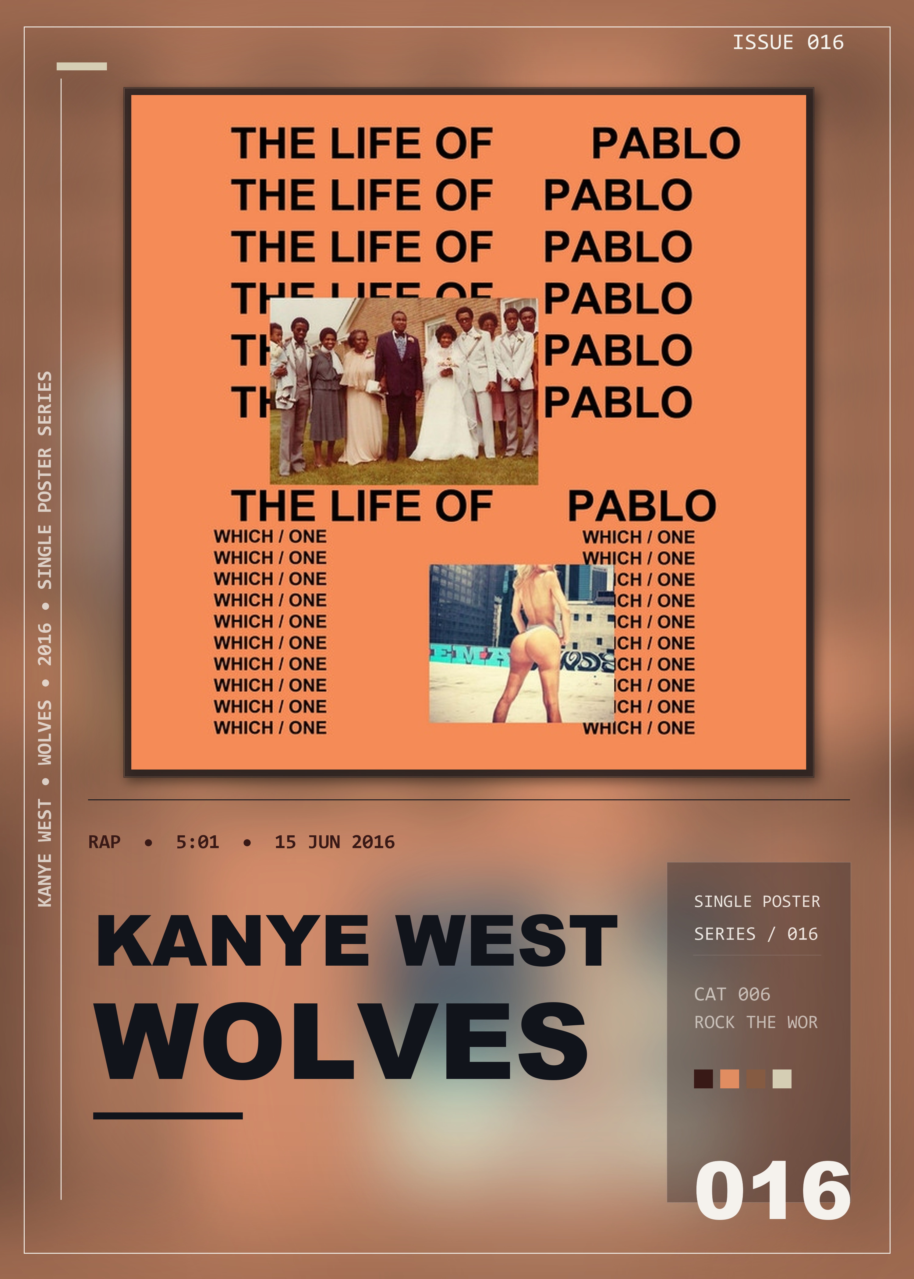 Music poster: Kanye West - Wolves