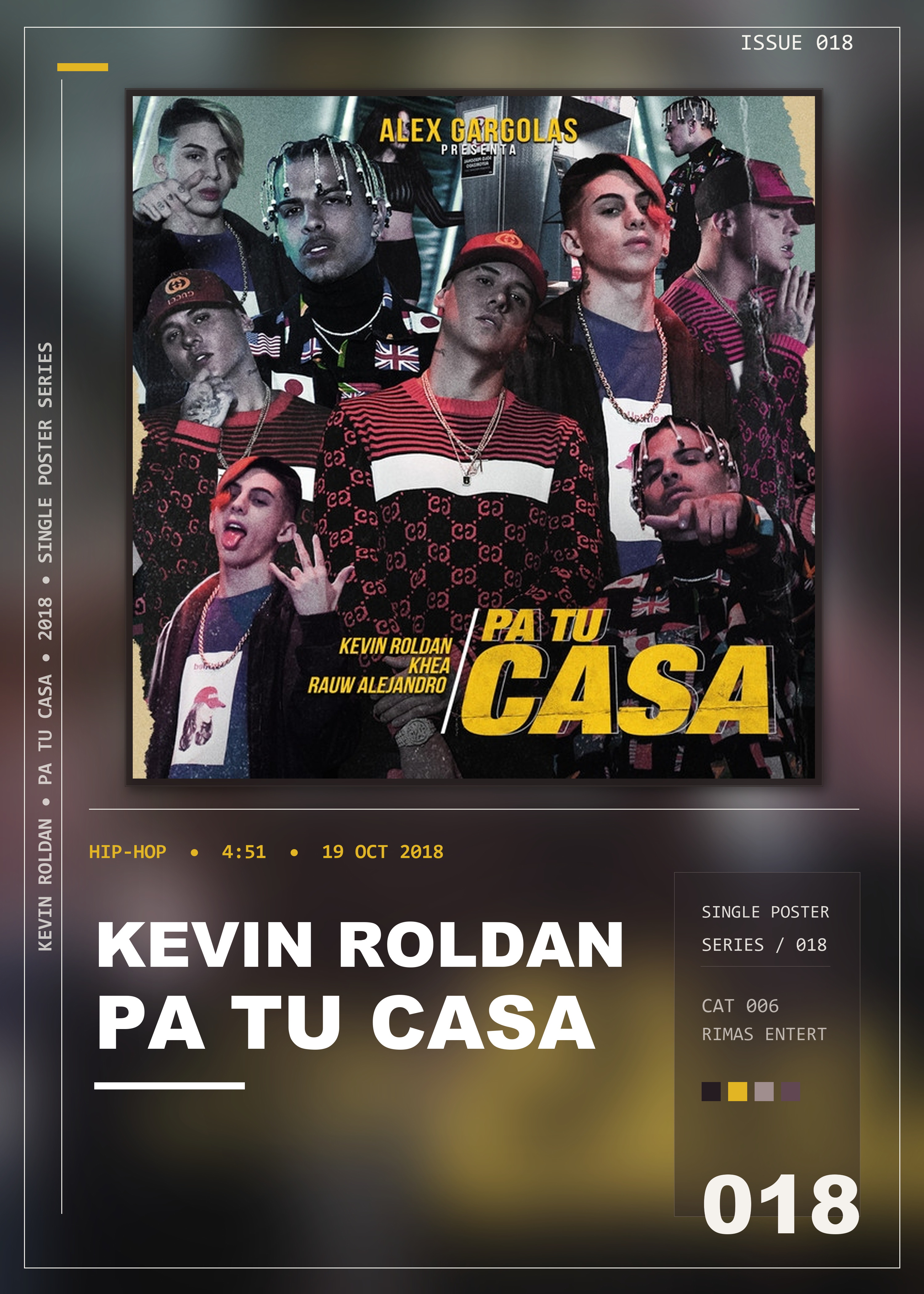 Music poster: Kevin Roldan - Pa Tu Casa