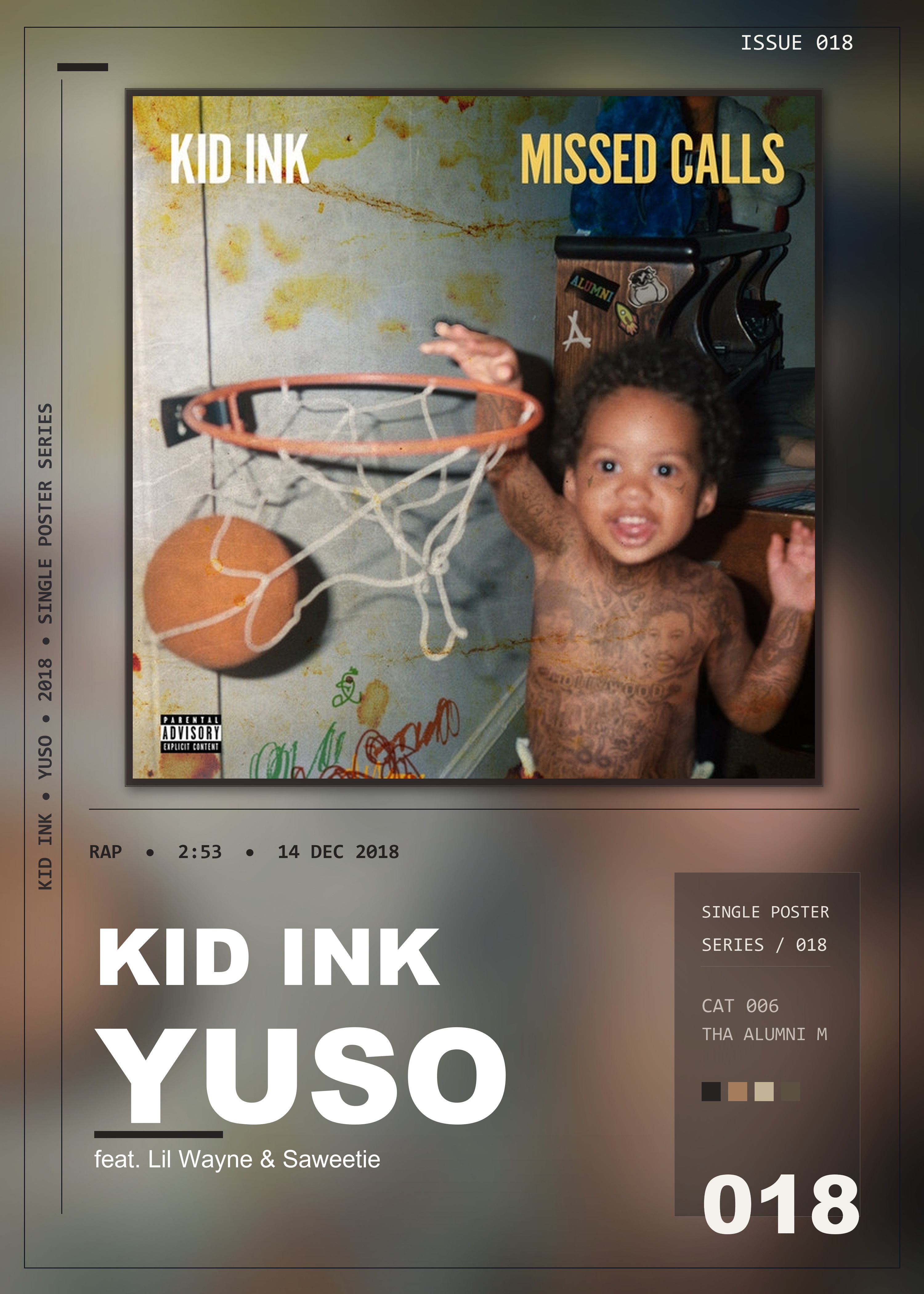 Music poster: Kid Ink - YUSO feat Lil Wayne Saweetie