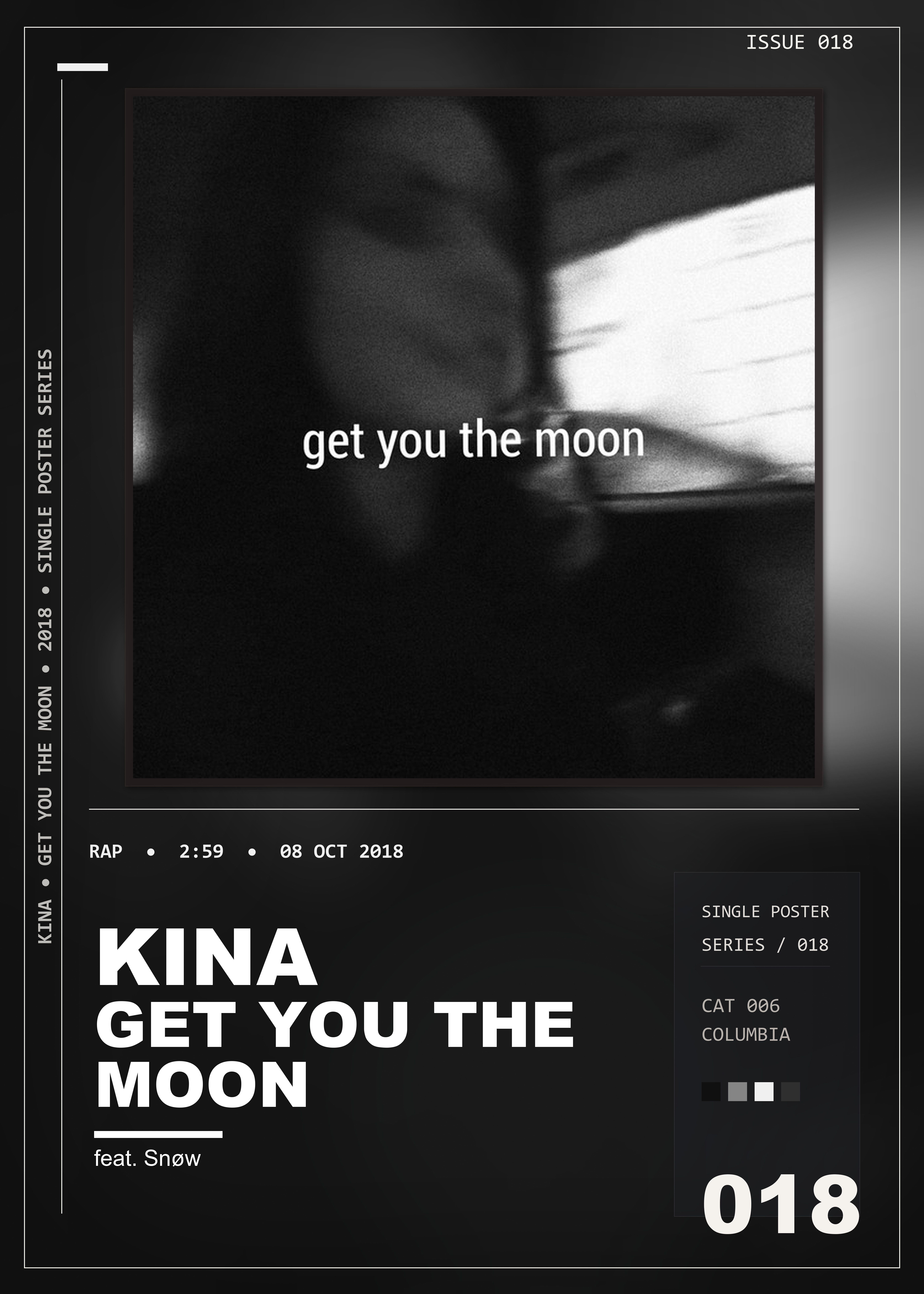 Music poster: Kina - Get You The Moon feat Snøw