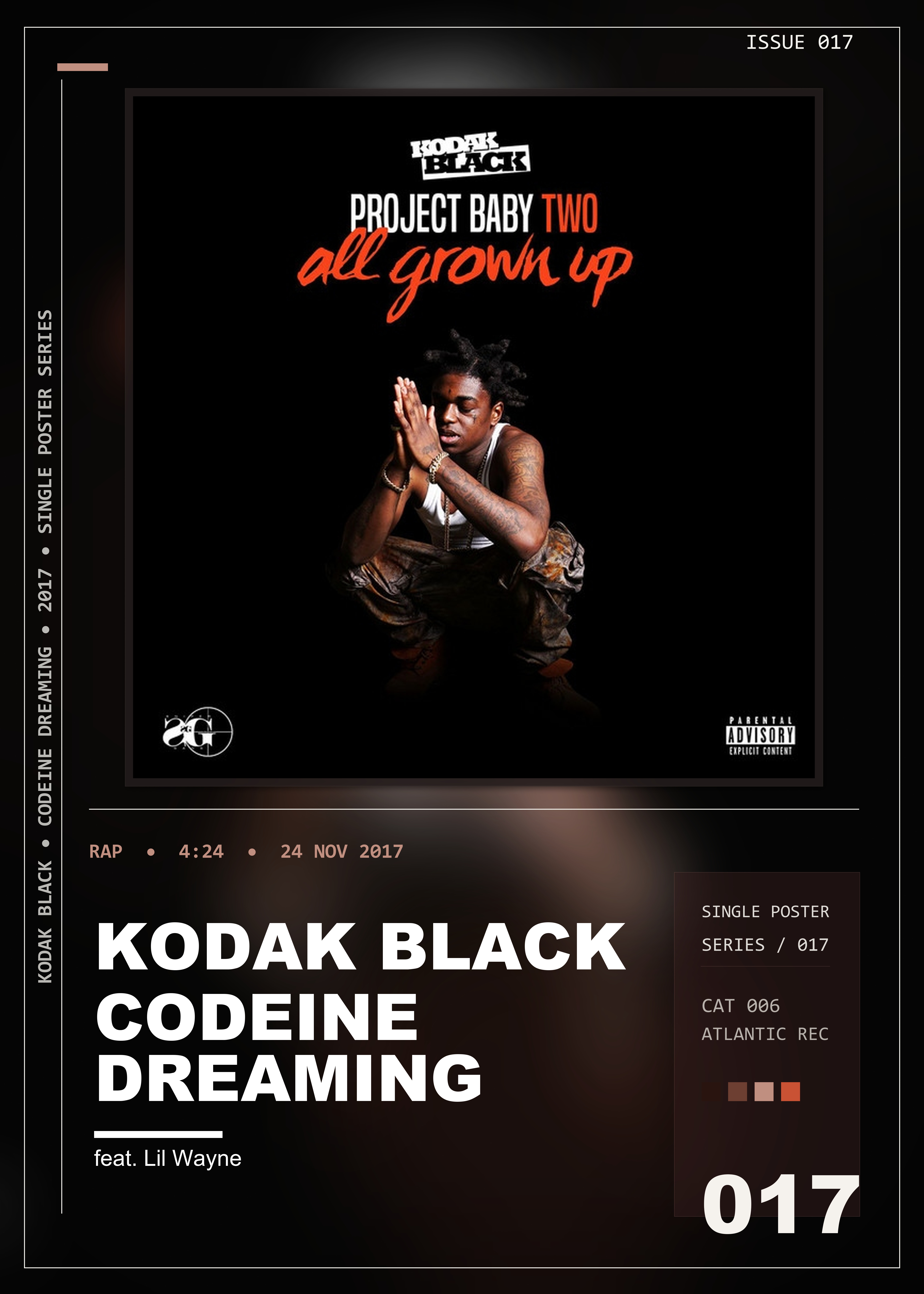 Music poster: Kodak Black - Codeine Dreaming feat Lil Wayne