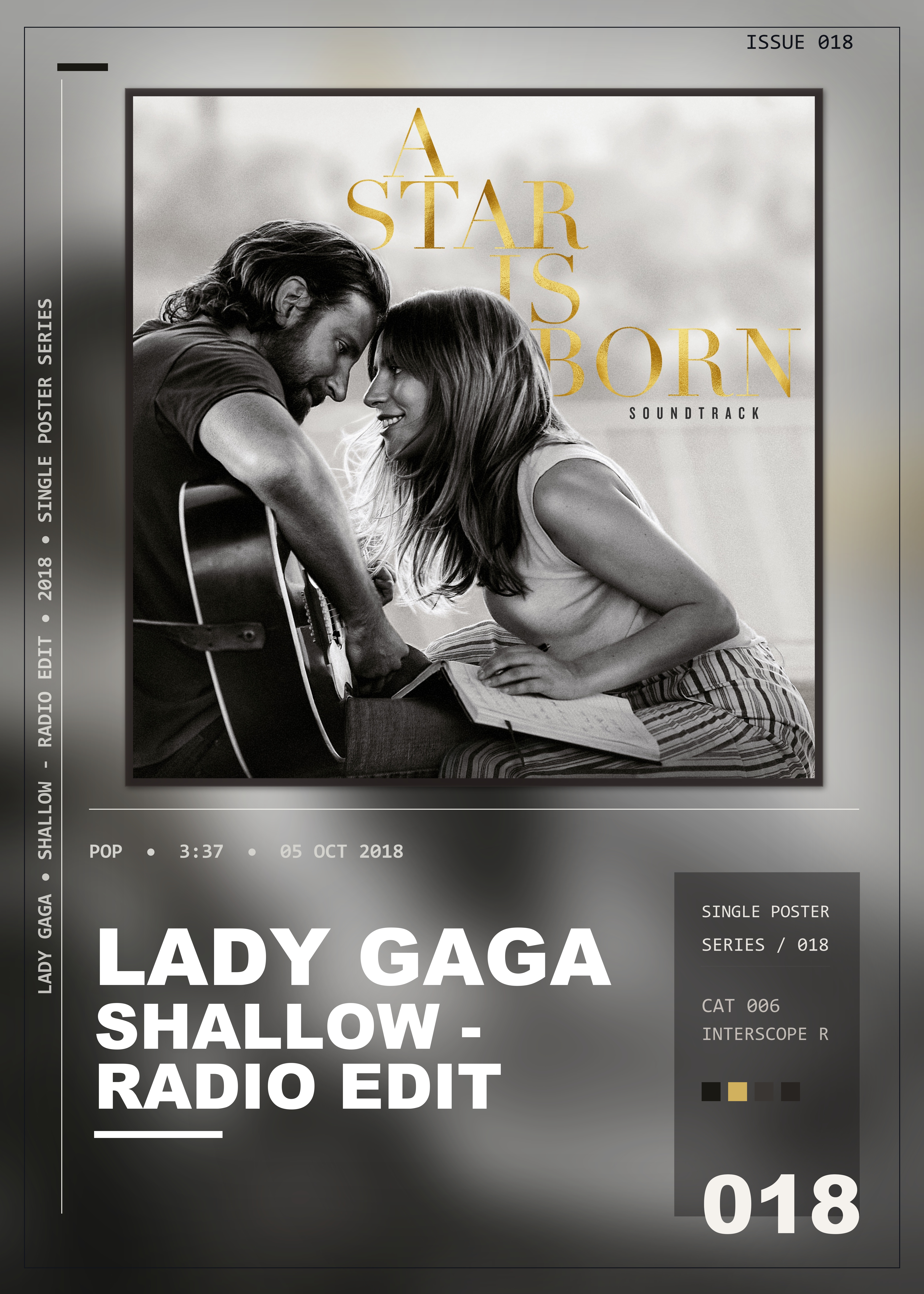 Music poster: Lady Gaga - Shallow - Radio Edit