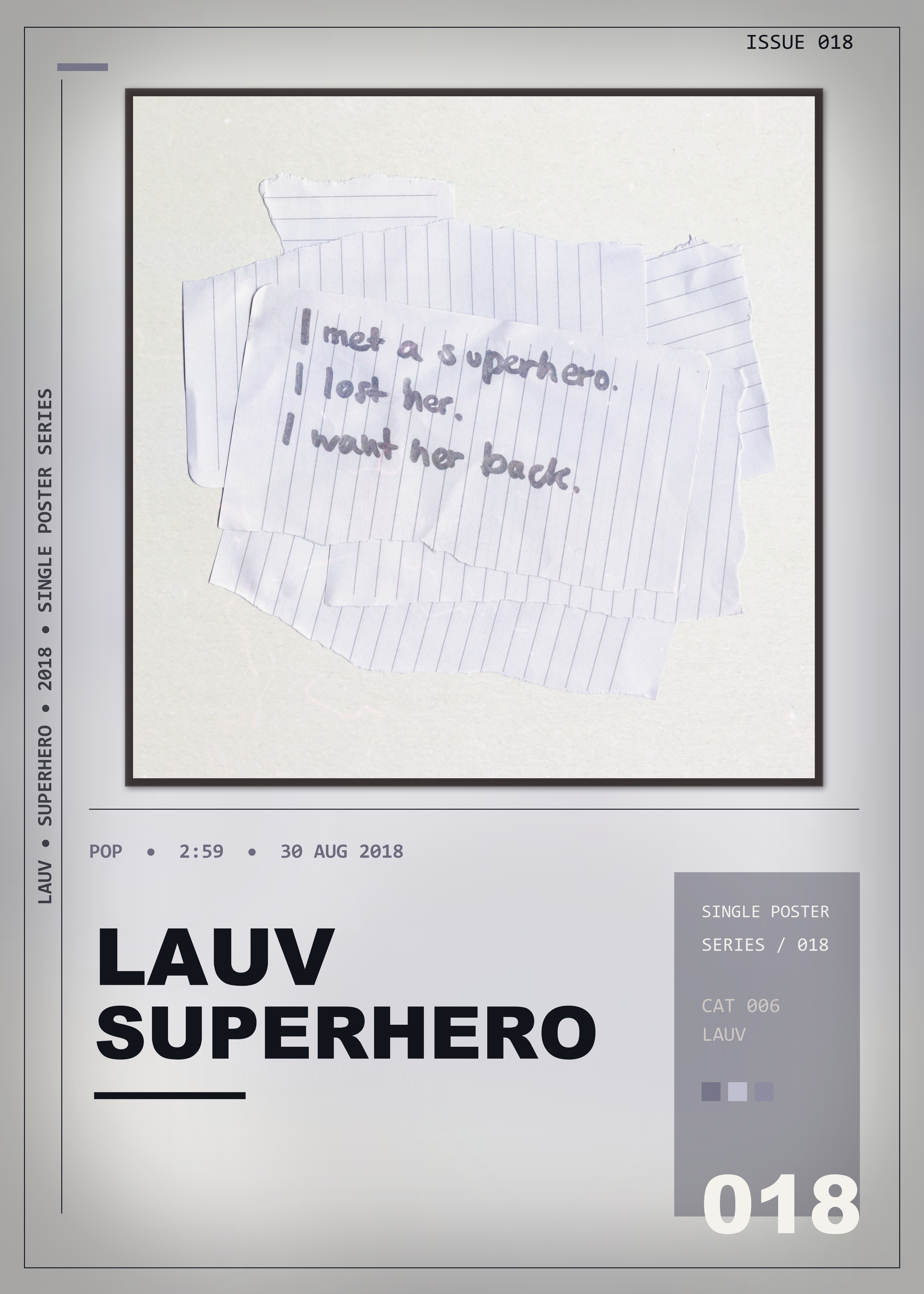 Music poster: Lauv - Superhero