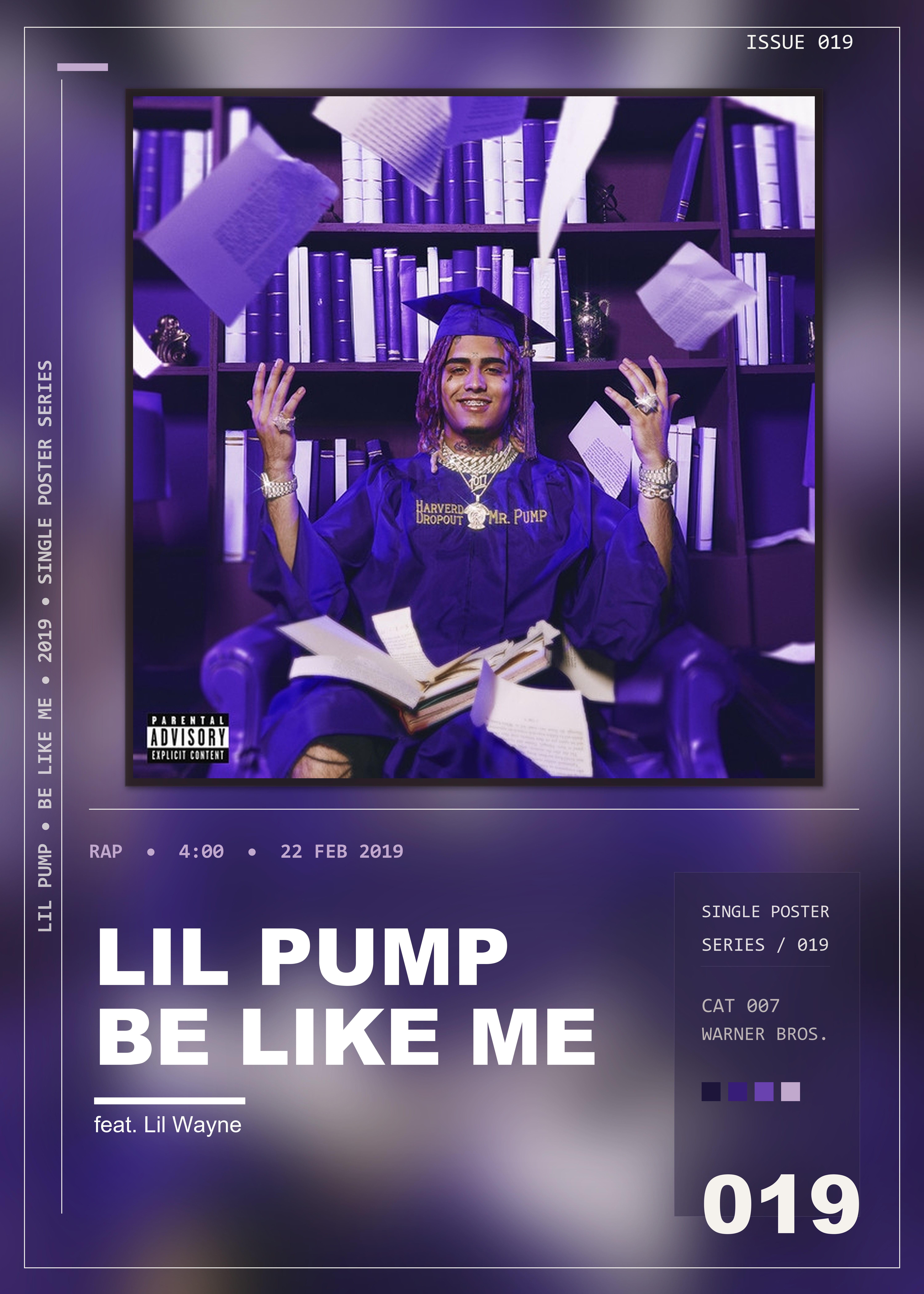 Music poster: Lil Pump - Be Like Me feat Lil Wayne