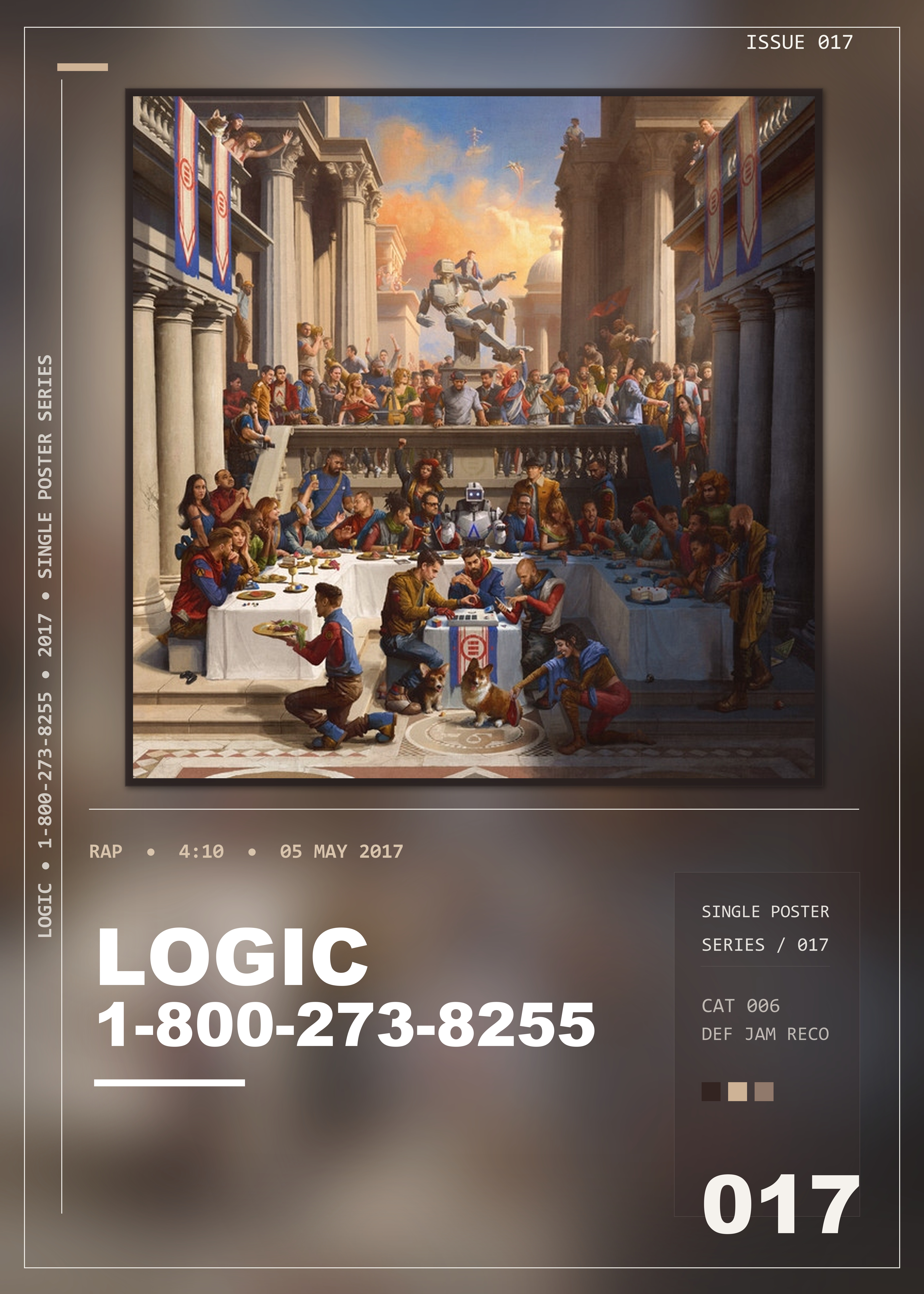 Music poster: Logic - 1-800-273-8255