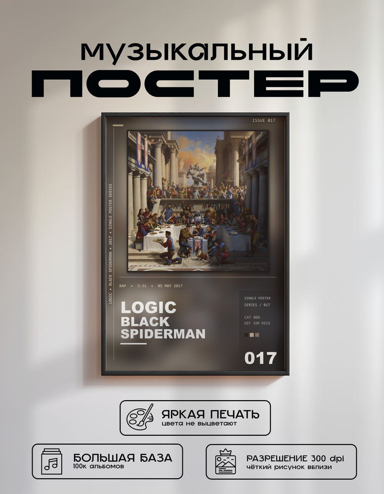 Music poster: Logic - Black SpiderMan