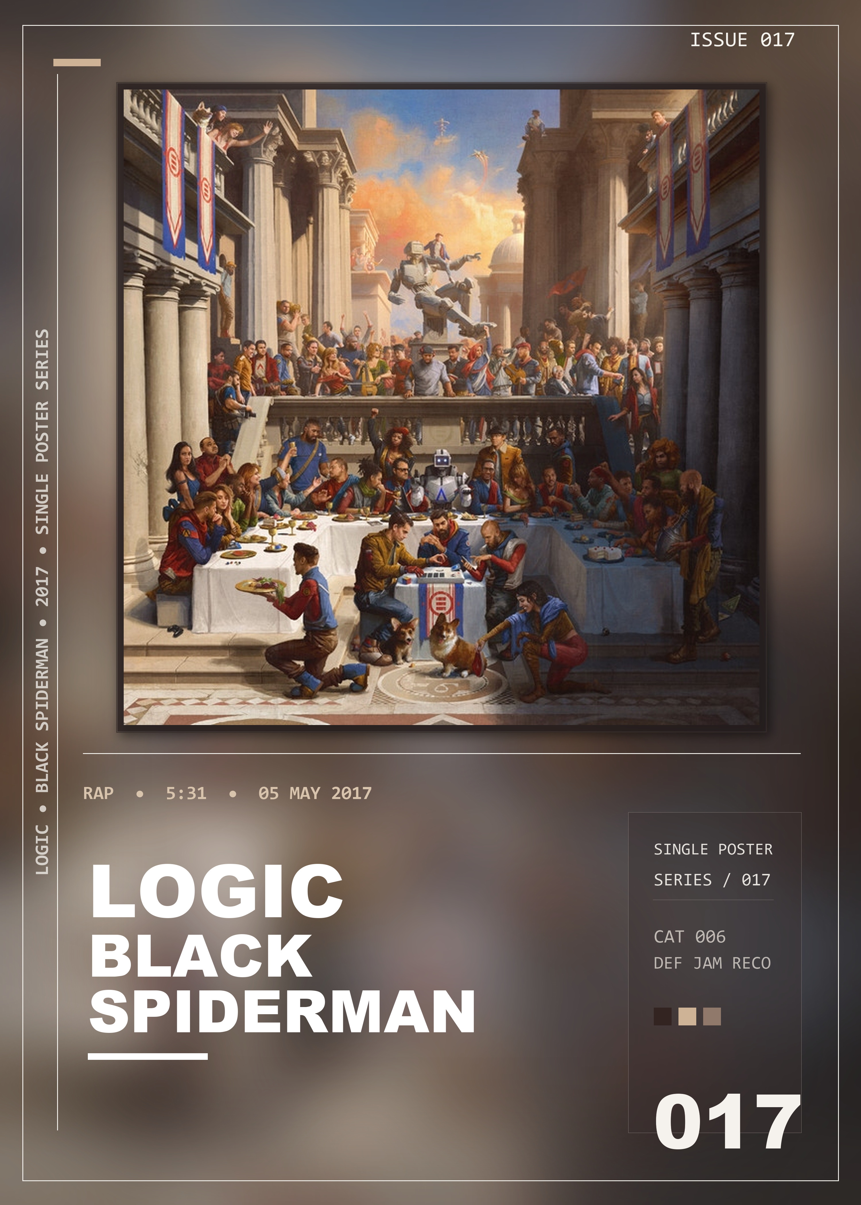 Music poster: Logic - Black SpiderMan