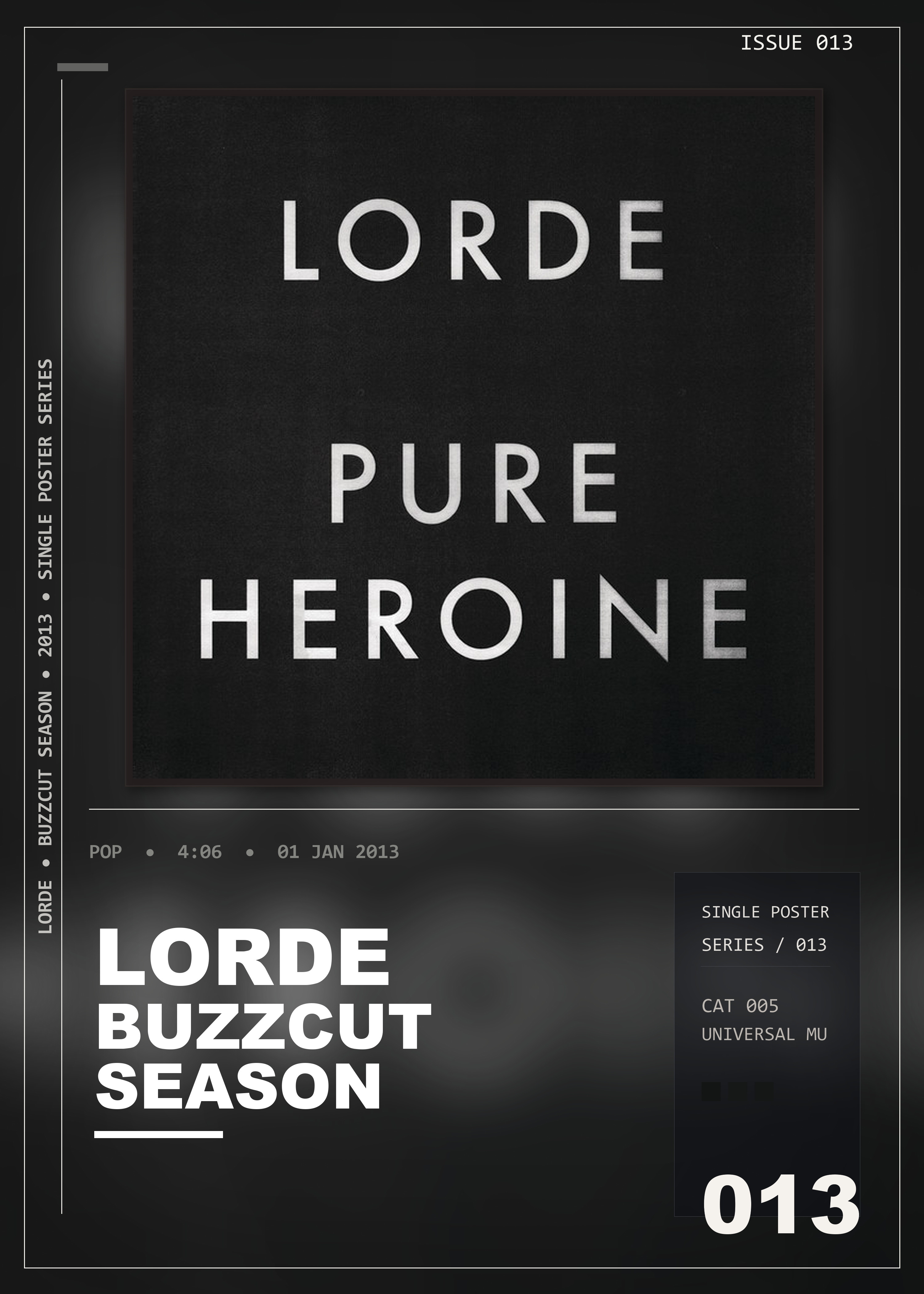 Music poster: Lorde - Buzzcut Season