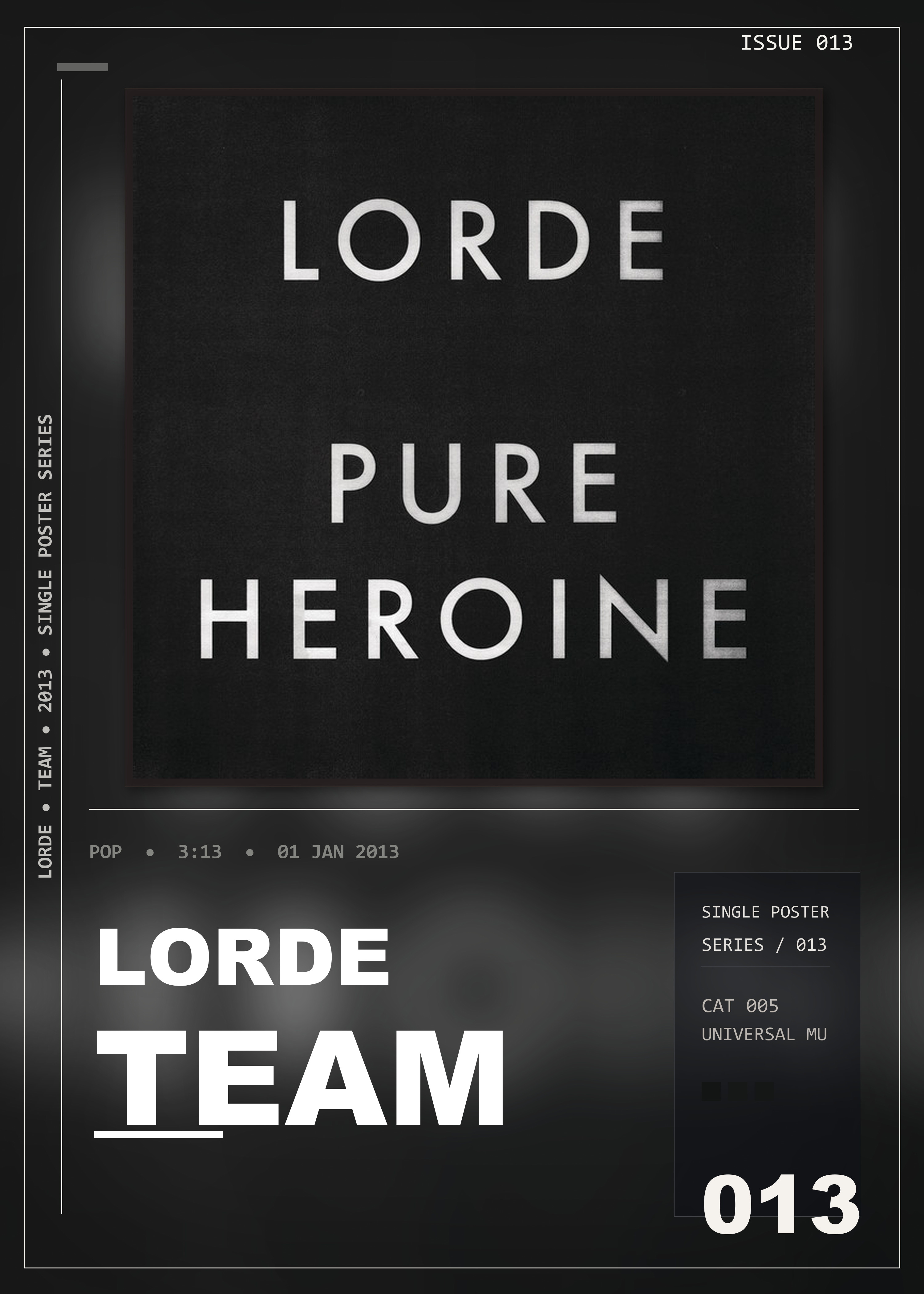 Music poster: Lorde - Team