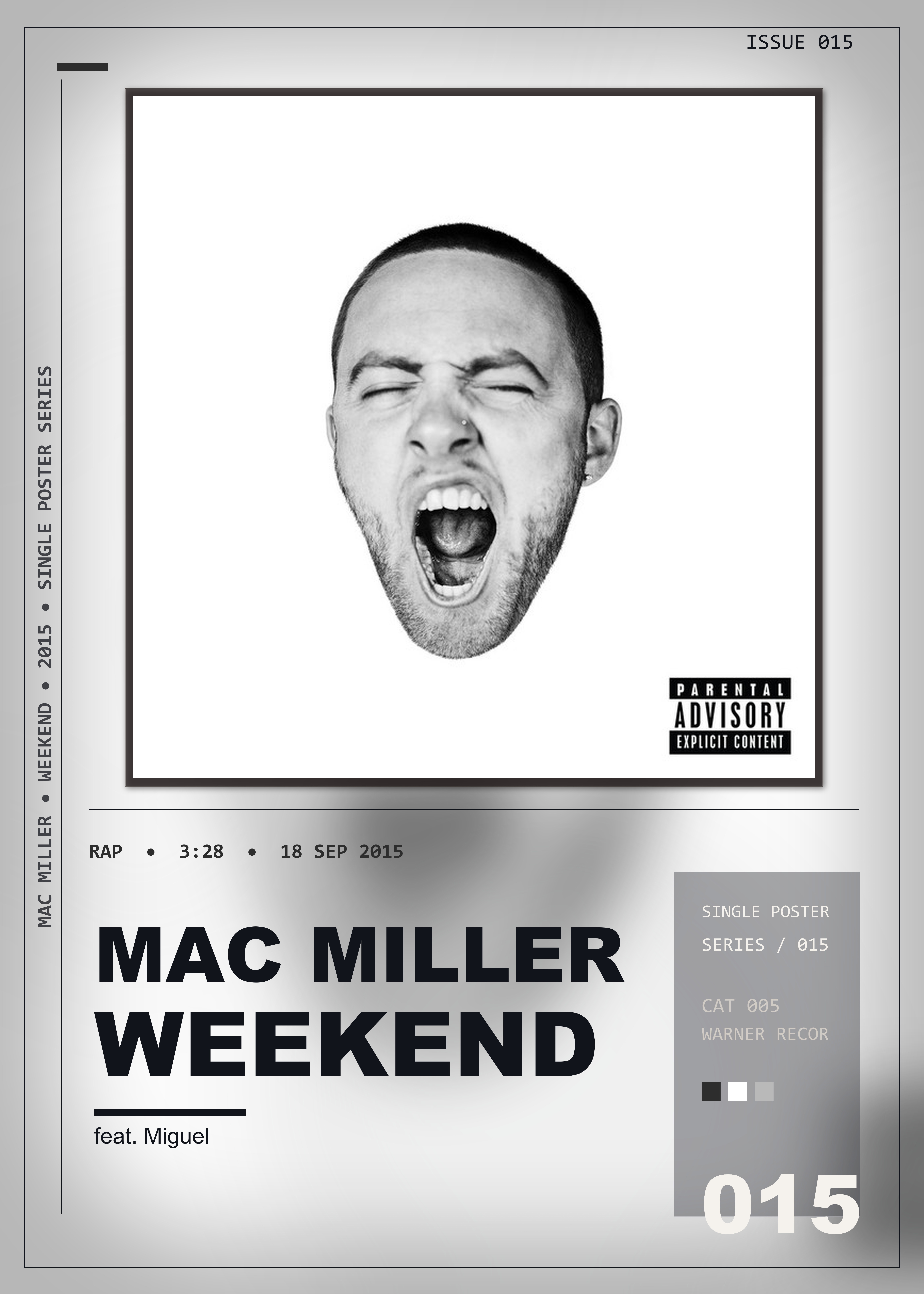 Music poster: Mac Miller - Weekend feat Miguel