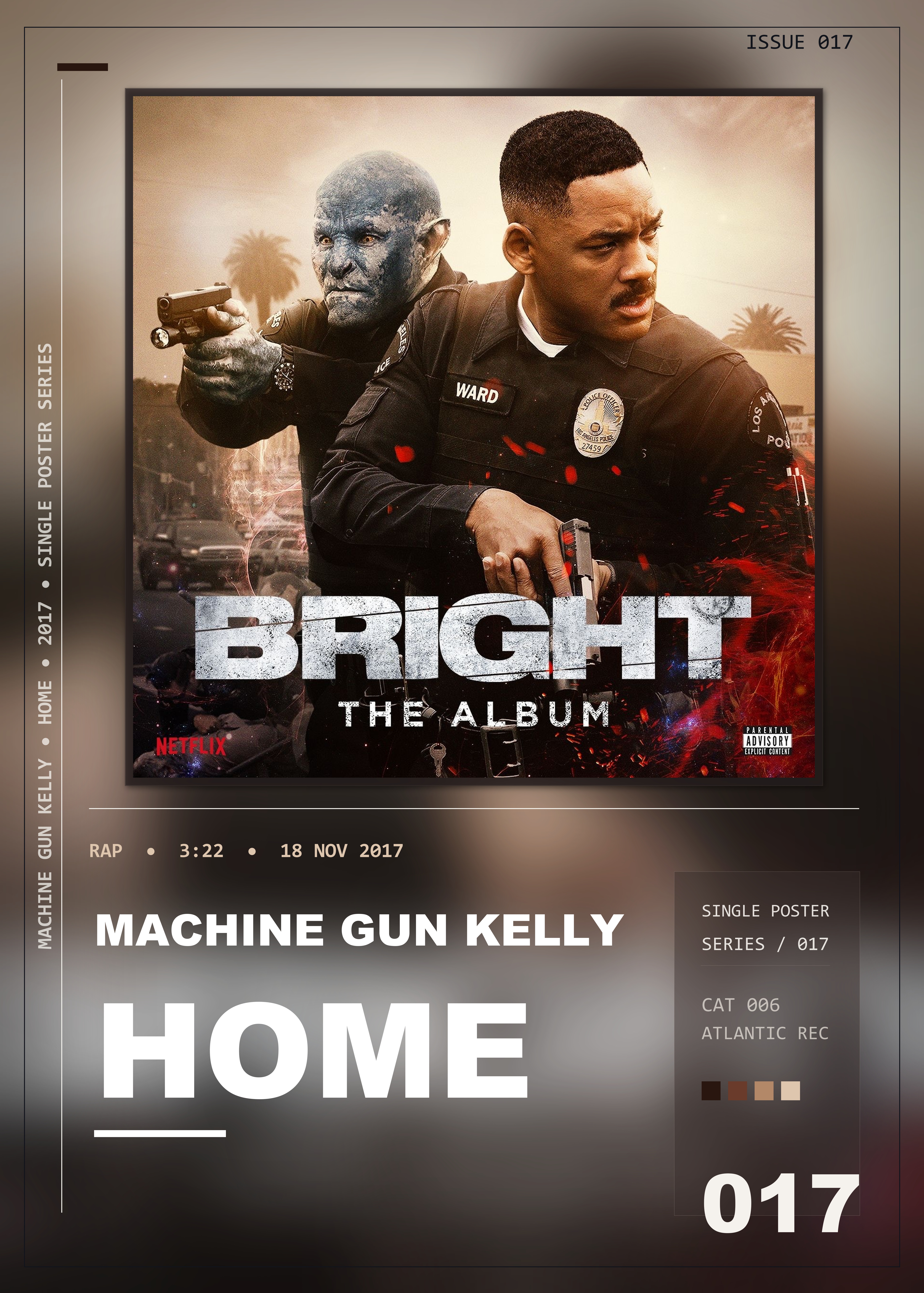 Music poster: Machine Gun Kelly - Home with Machine Gun Kelly X Ambassadors Bebe Rexha